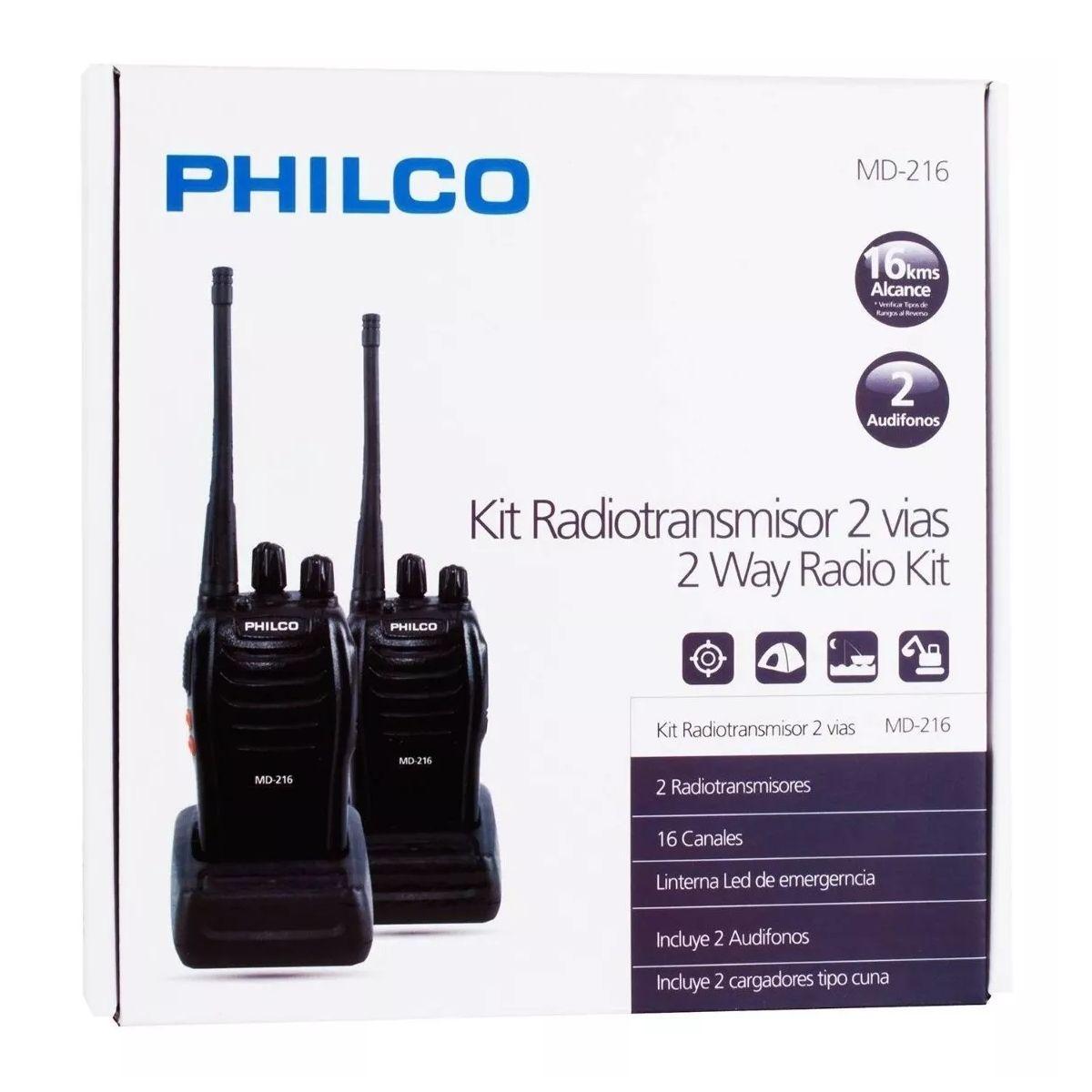 Transmisor Walkie Talkies Philco Hasta16 kms MD216-2