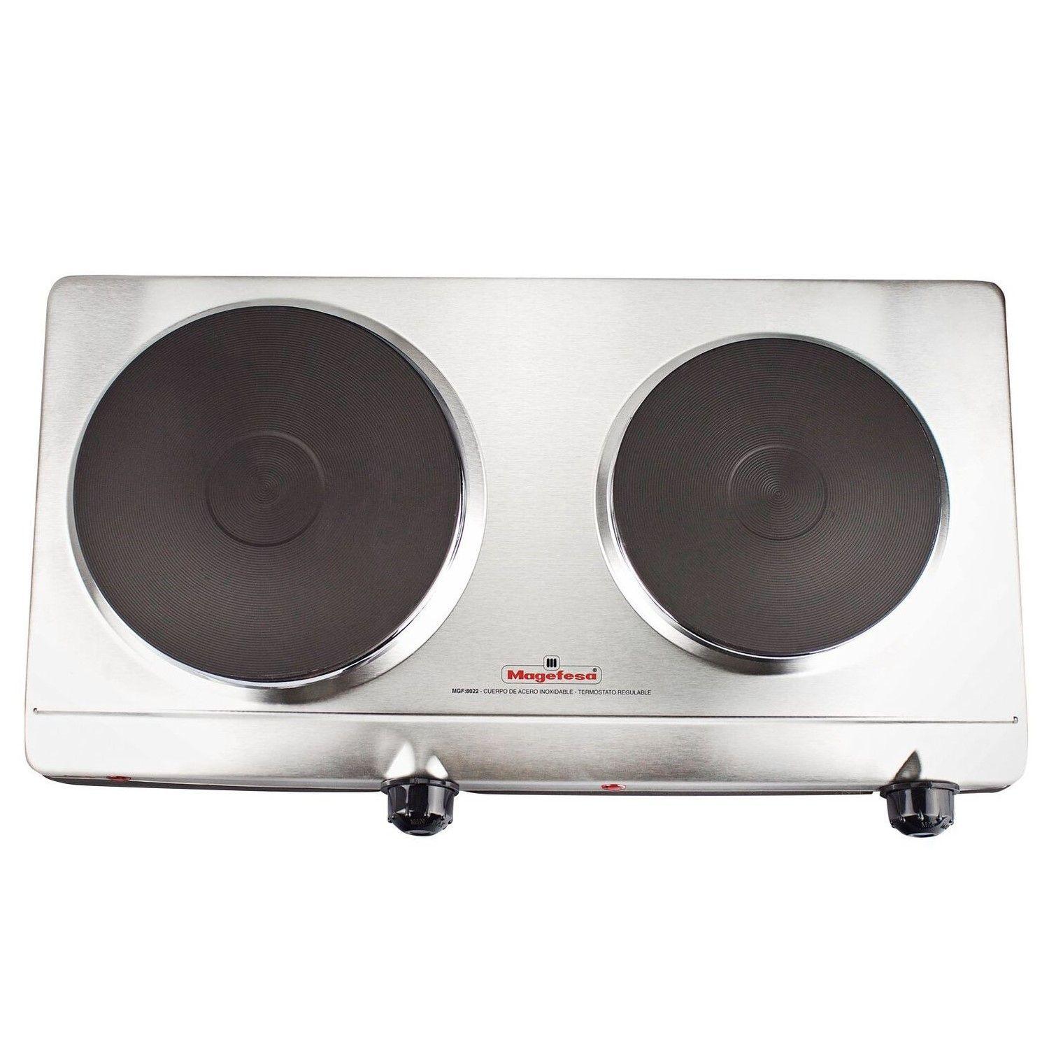 Cocina Electrica Magefesa 2 Platos Inox MGF8022-2