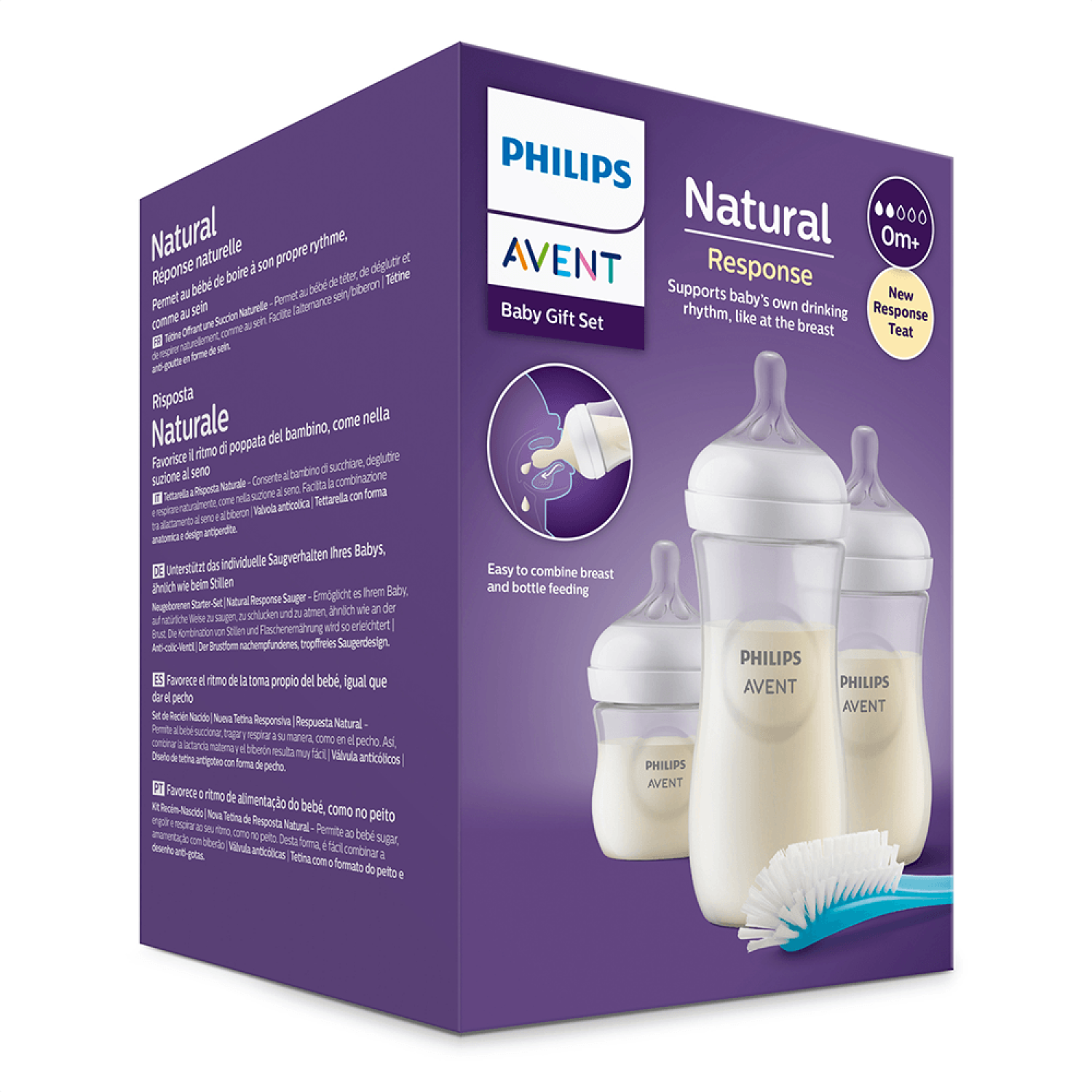Set Mamaderas Avent SCD837/12 125, 260, 330 ml + Cepillo-4