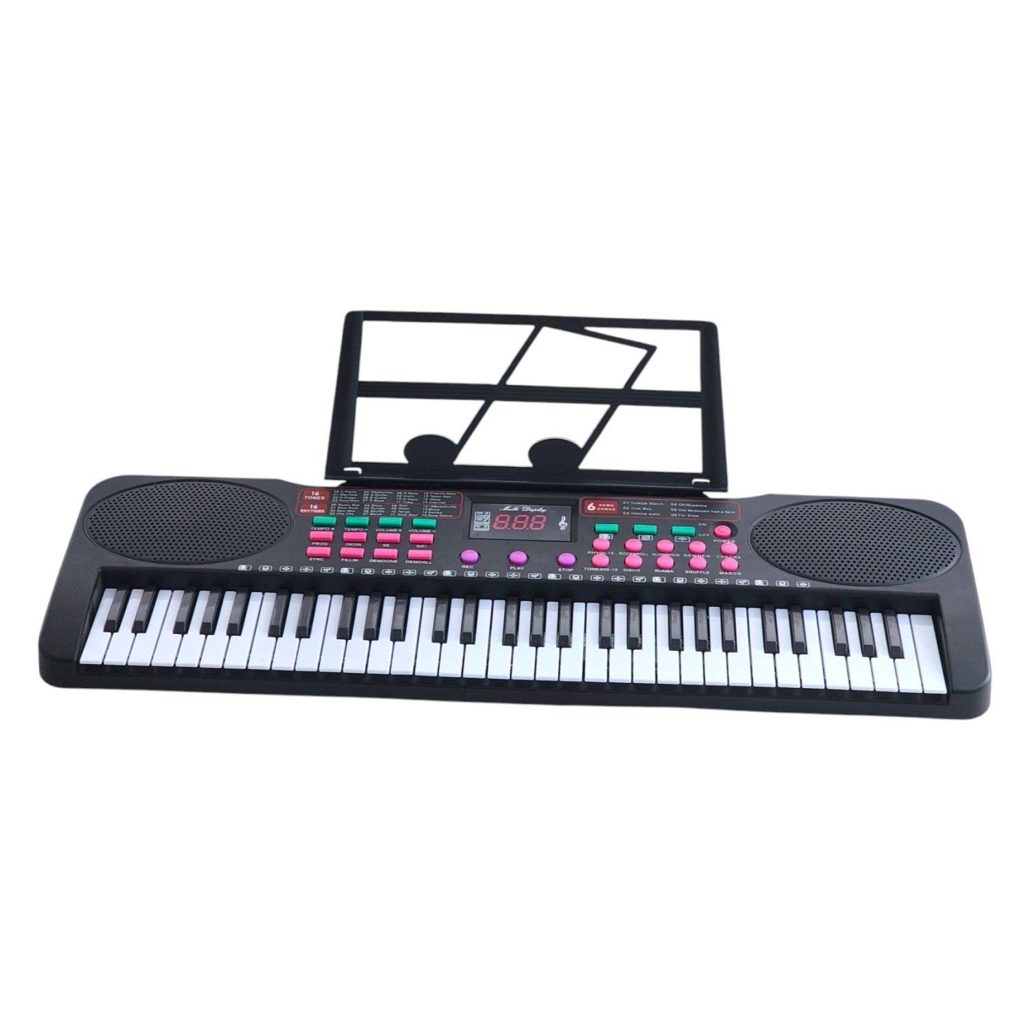 Piano Teclado Digital 61 Teclas + Micrófono 55036-0