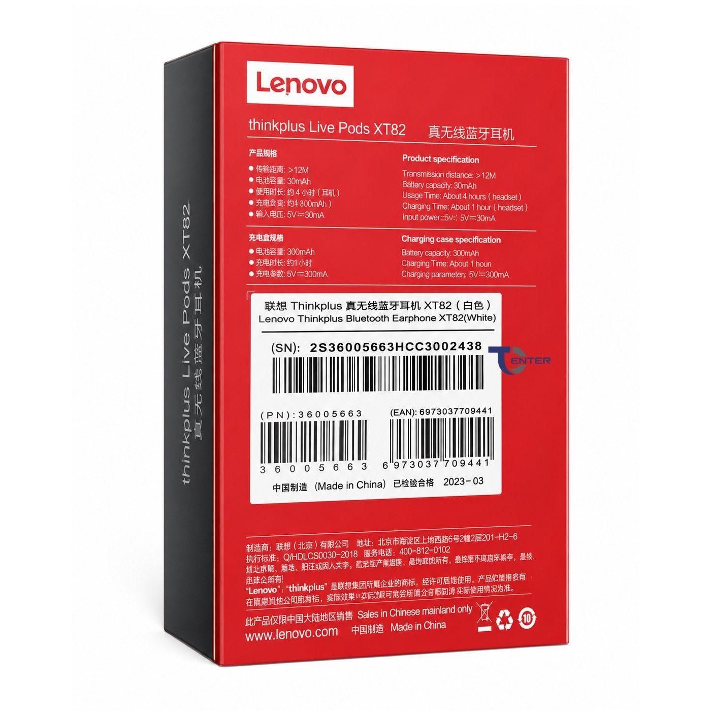 Audífonos Bt Lenovo ThinkPlus LivePods XT82 Blancos-4