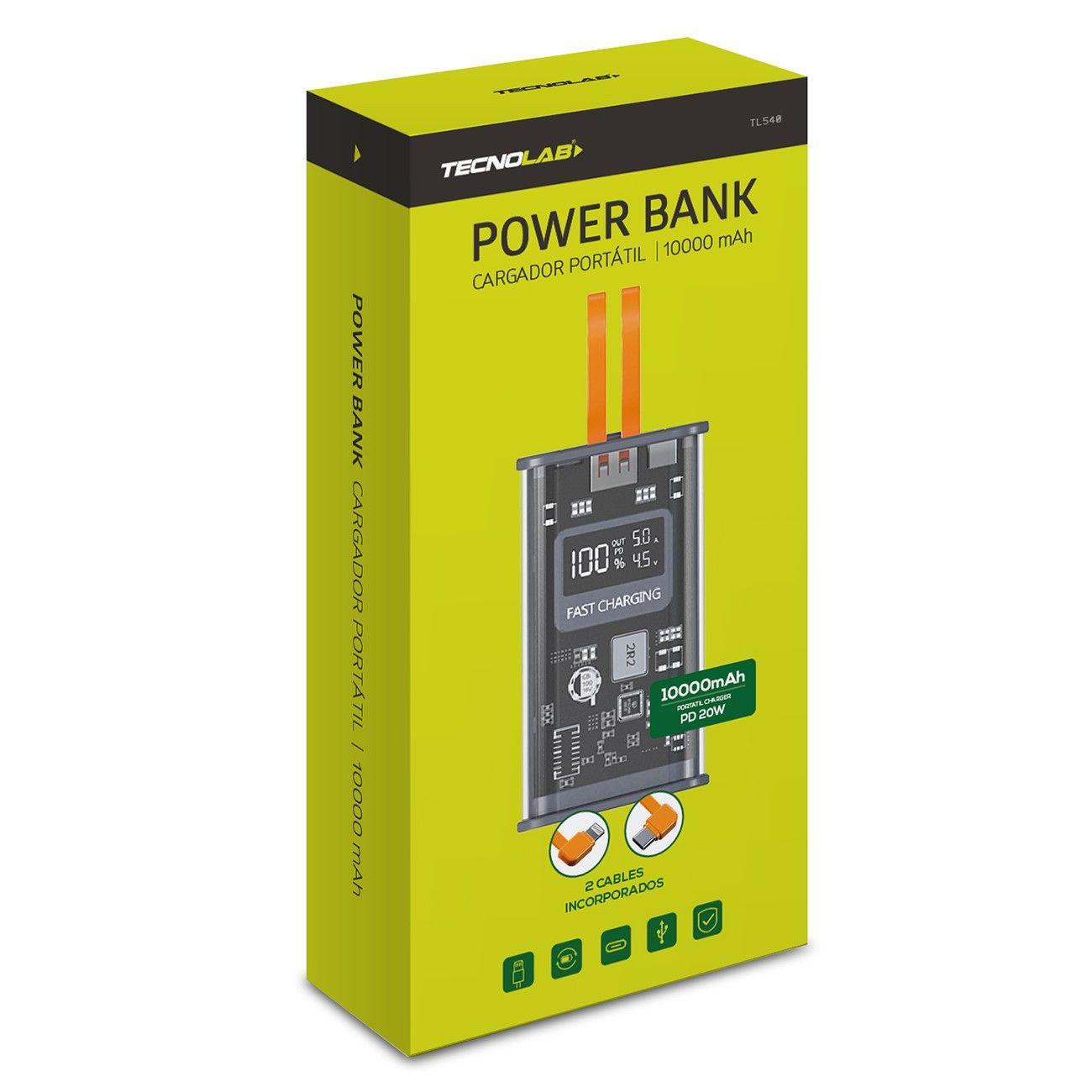 Batería Portátil Powerbank 10.000 Tecnolab TL540-3