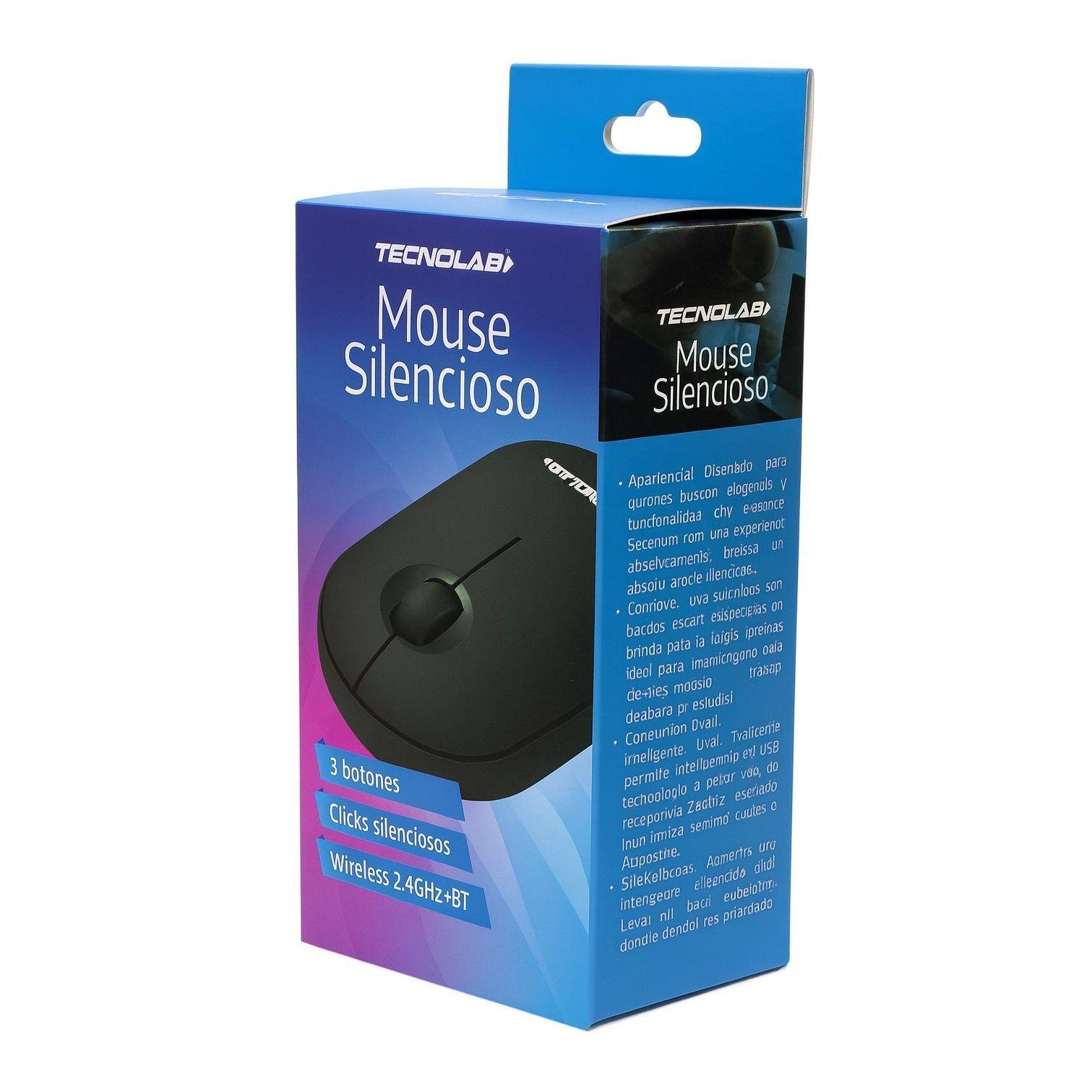 Mouse Inalámbrico Dual BT Tecnolab TL779BK-3