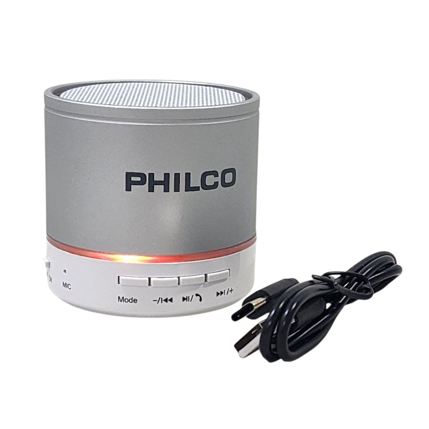 Mini Parlante Portátil Bt 3W USB FM P295 Philco Plata-4