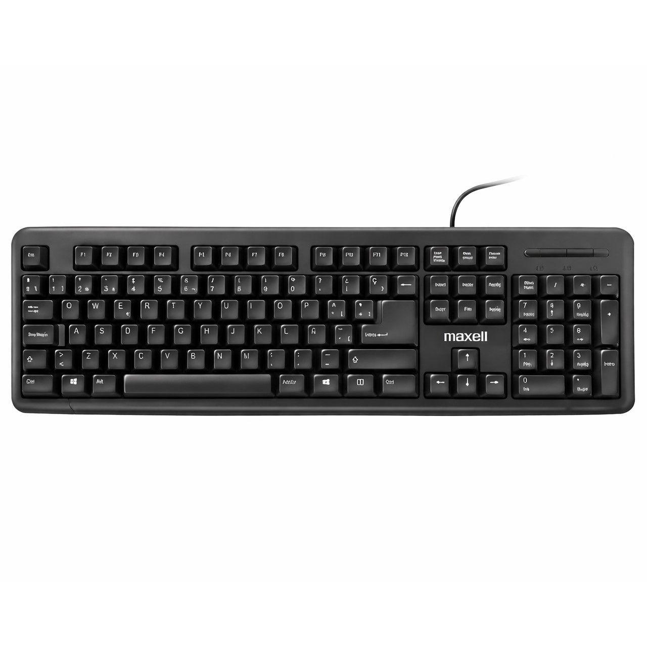 Teclado Básico Maxell KB-90 Conector Usb Negro-0