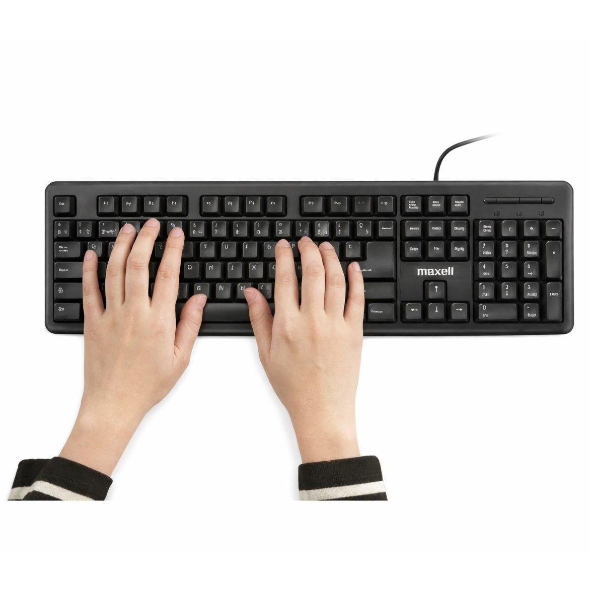 Teclado Básico Maxell KB-90 Conector Usb Negro-1