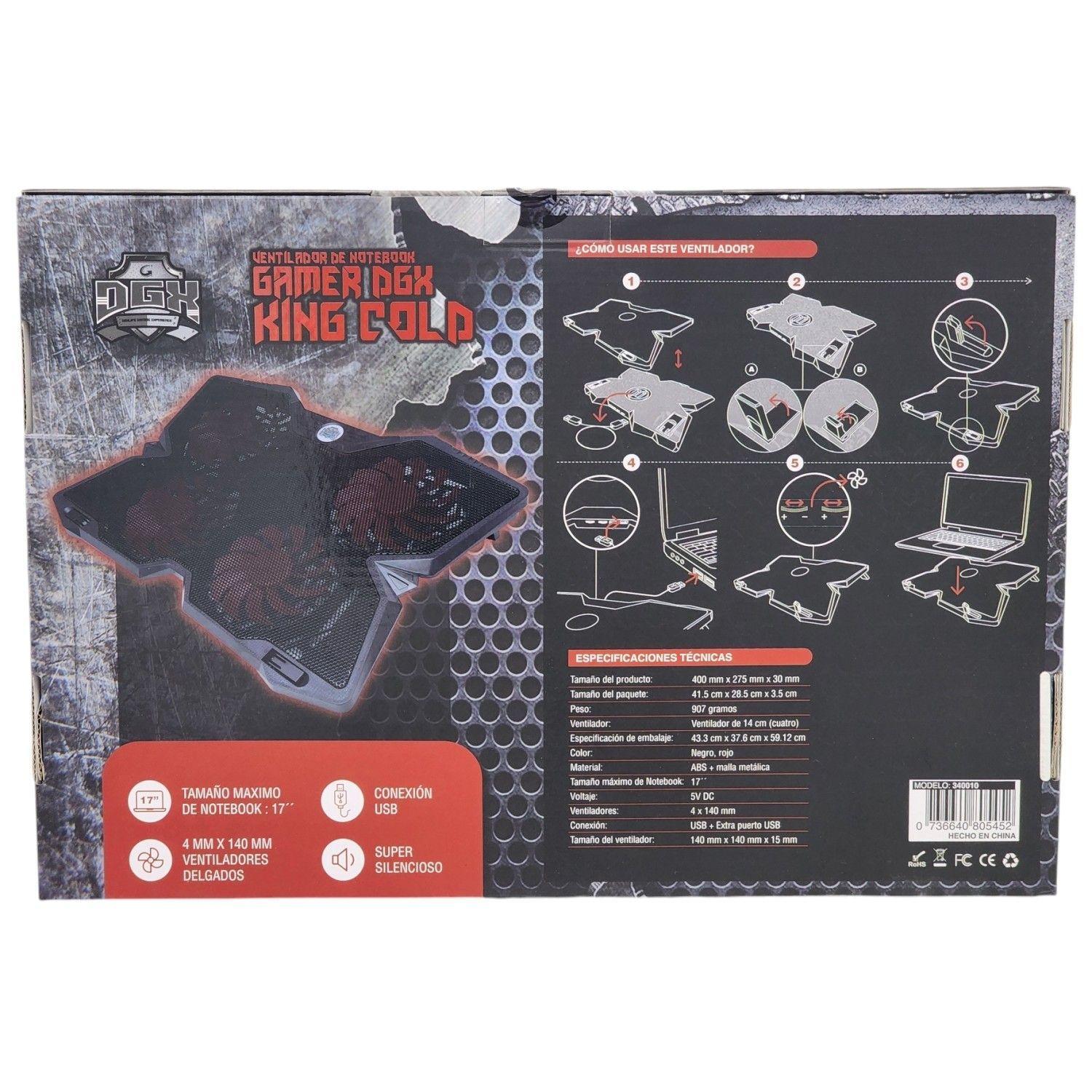 Ventilador para Notebook Gamer DGX King Cold 340010-1
