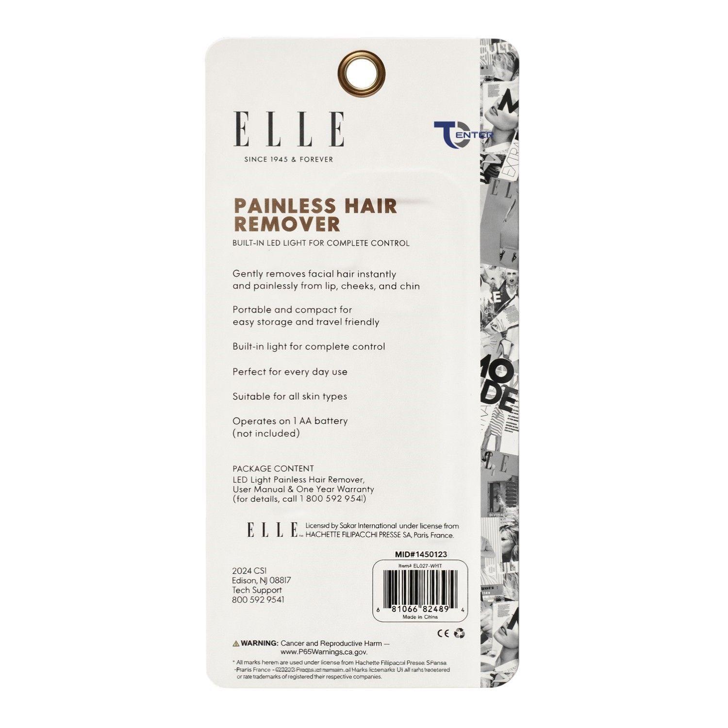 Depiladora de Vello Facial Sin Dolor Elle EL027 Blanco-2