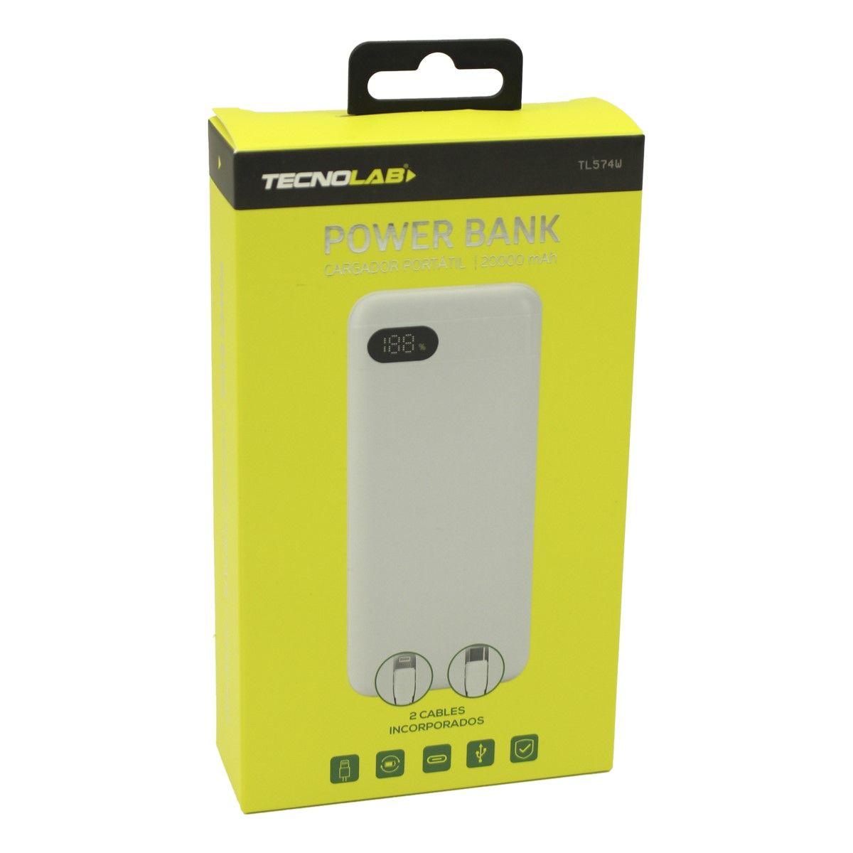 Batería Portátil Powerbank 20.000 Tecnolab TL547W-3