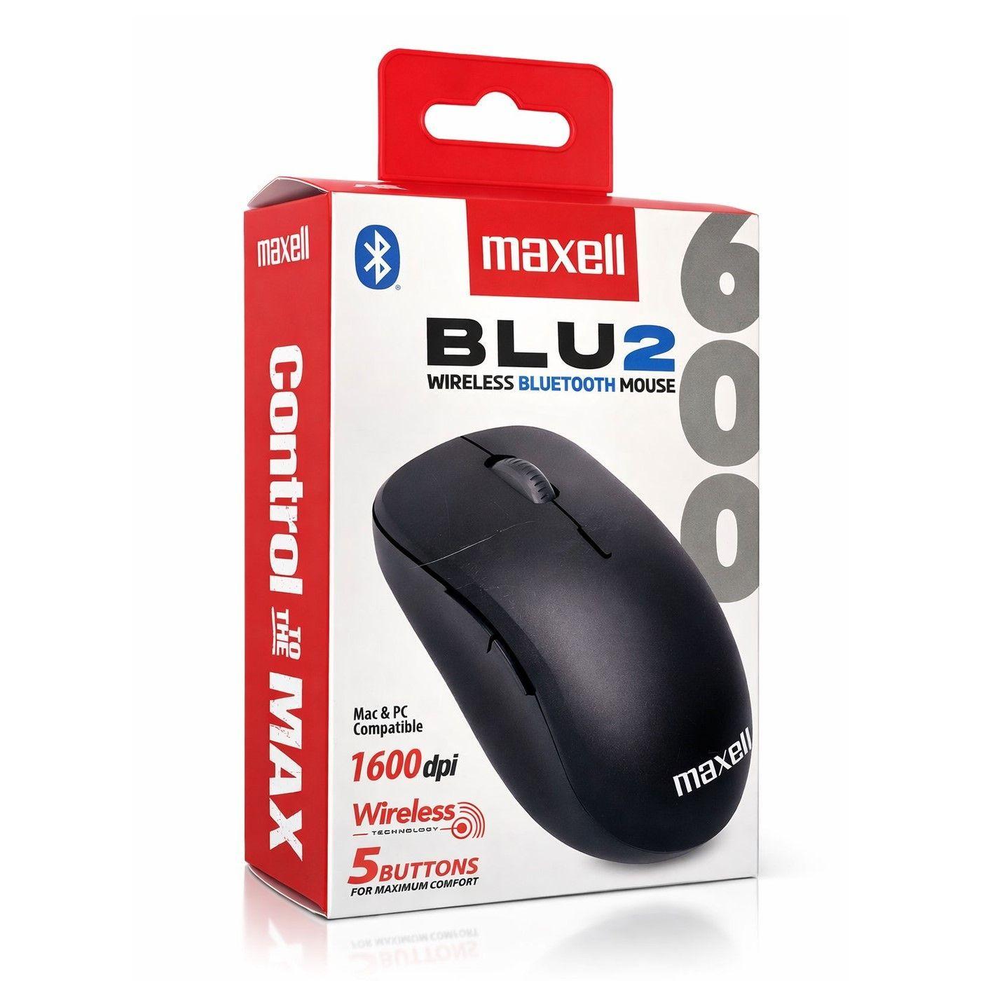Mouse Bluetooth Inalámbrico Maxell BLU2 1600 DPI Negro-3