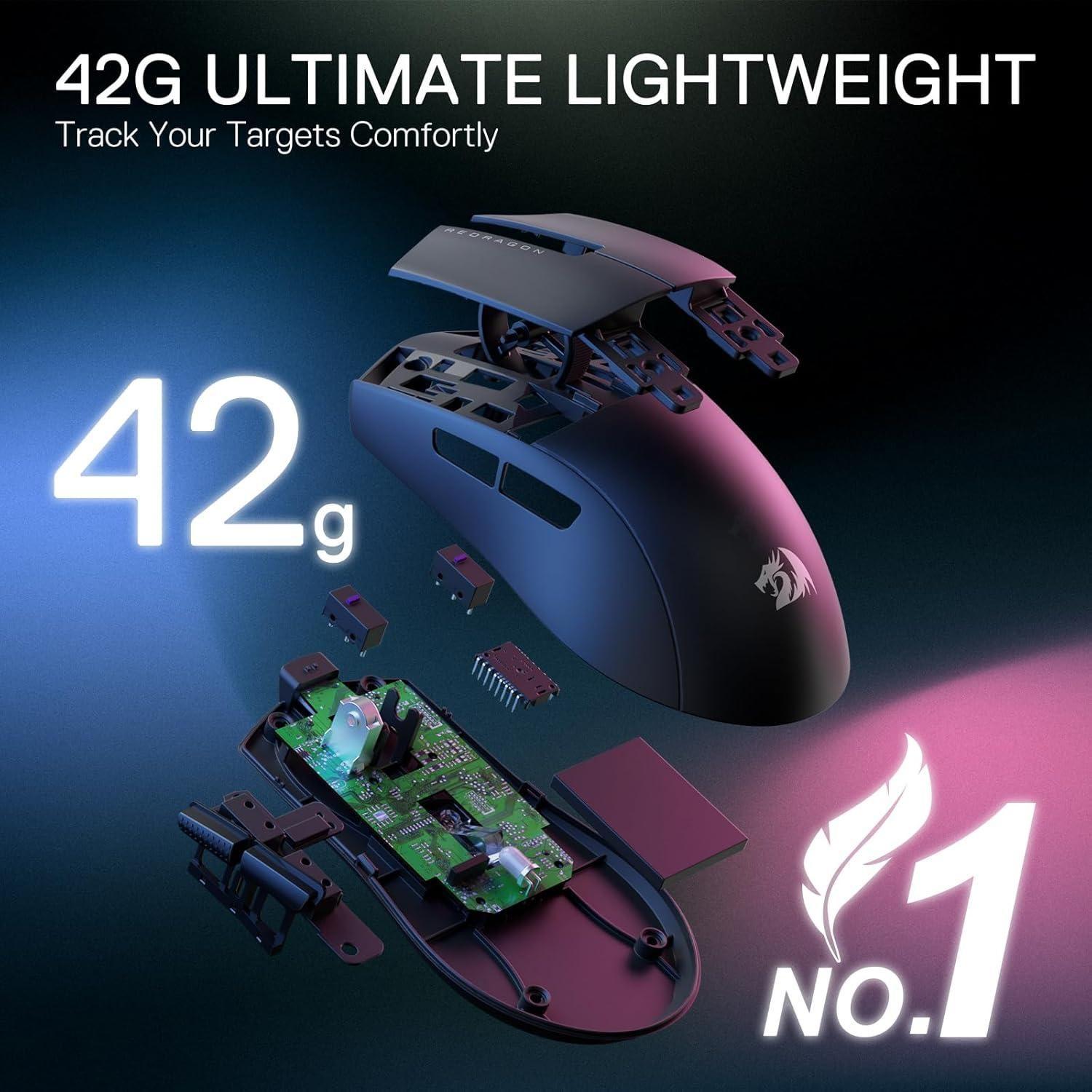Mouse Redragon M724 - 42G ultraligero 12,400 DPI-3