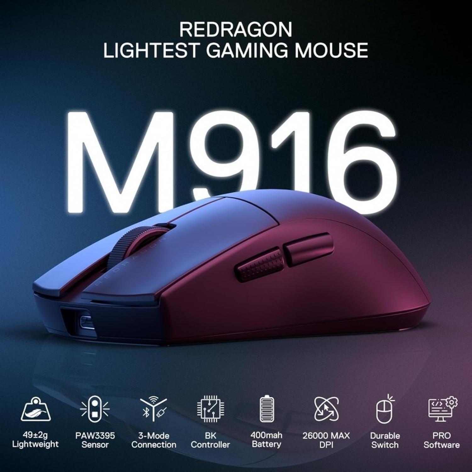 Redragon M916 PRO 1K Ratón inalámbrico-1