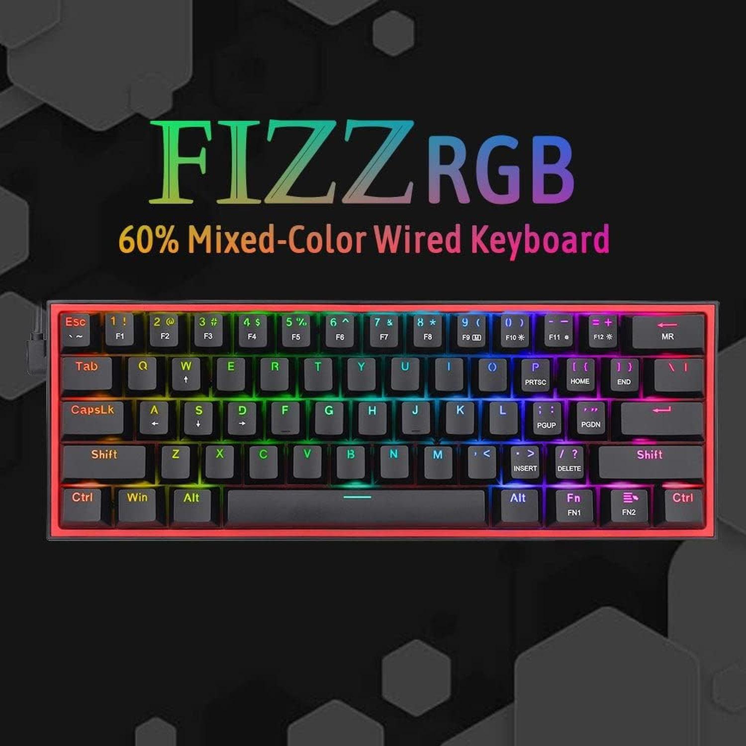 Redragon FIZZ K617-RGB con cable Black-2