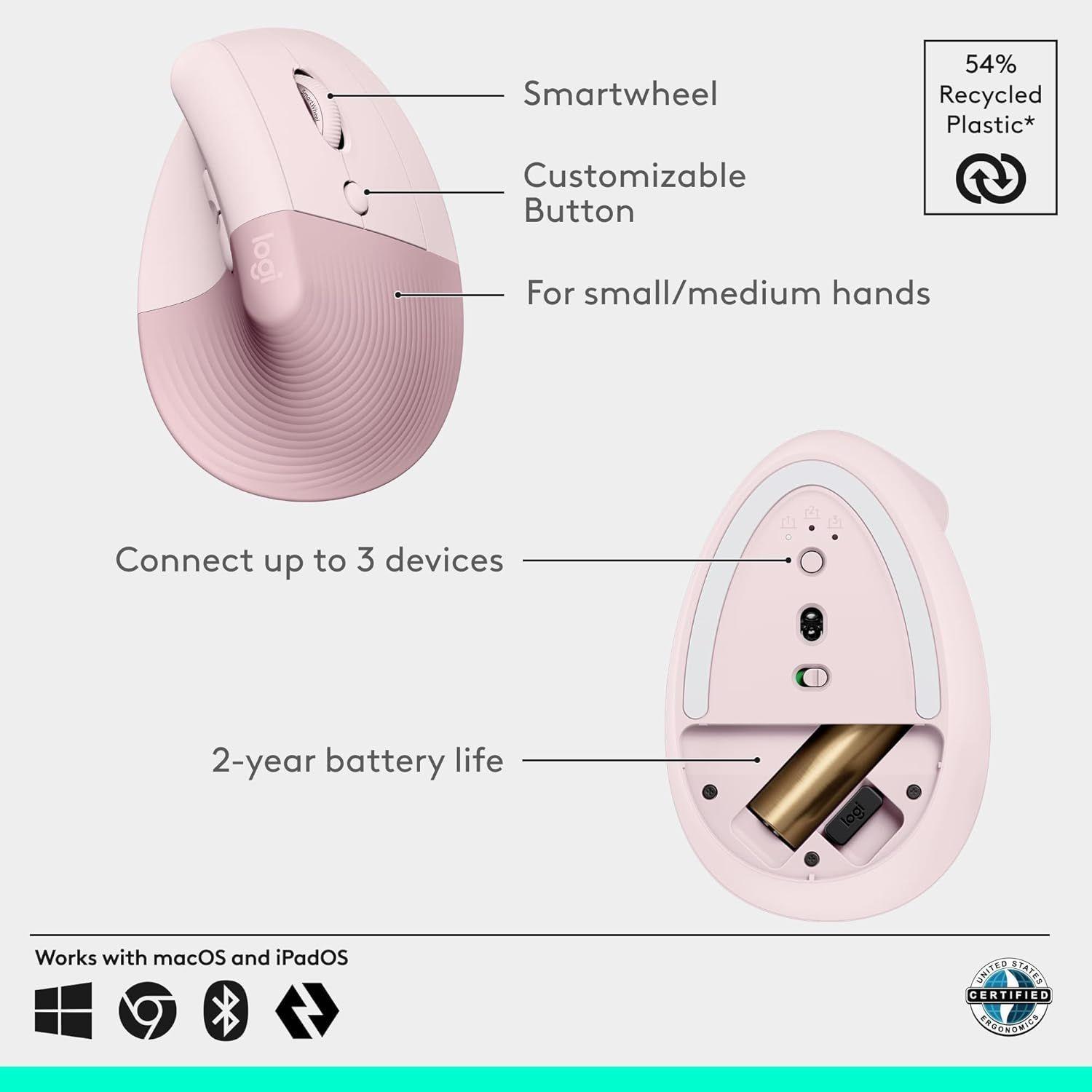 Logitech Lift ROSA vertical inal mbrico-3