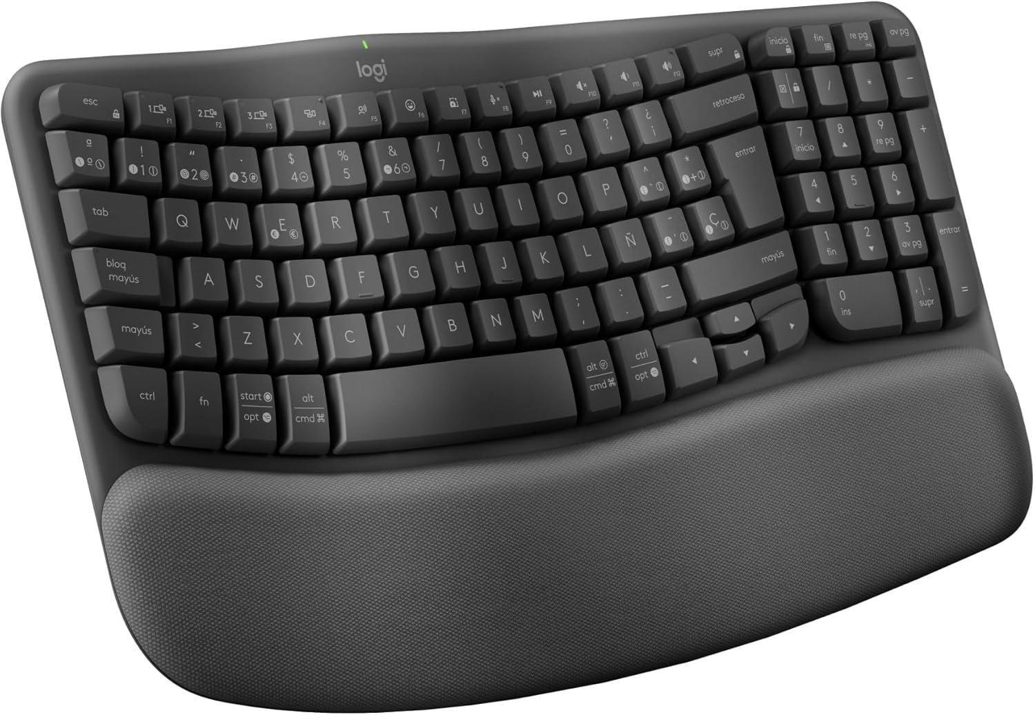 Logitech Wave Keys, Teclado ergonómico inalámbrico-0