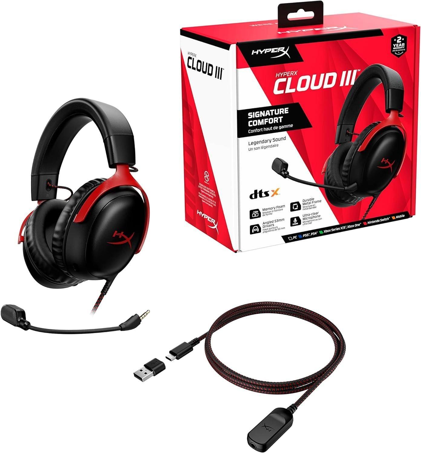 HyperX Cloud III: auriculares gaming con cable, PC, PS5, Xbox Series X|S-2
