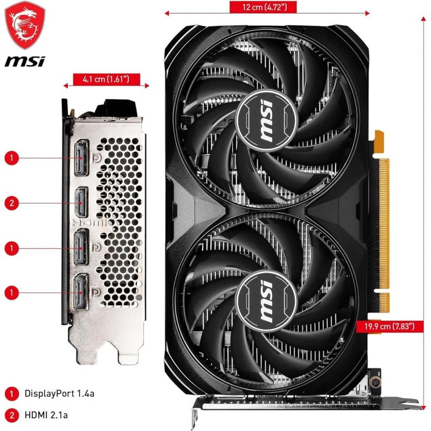 MSI VENTUS 4060 BLACK 8G 8GB de memoria GDDR6-1