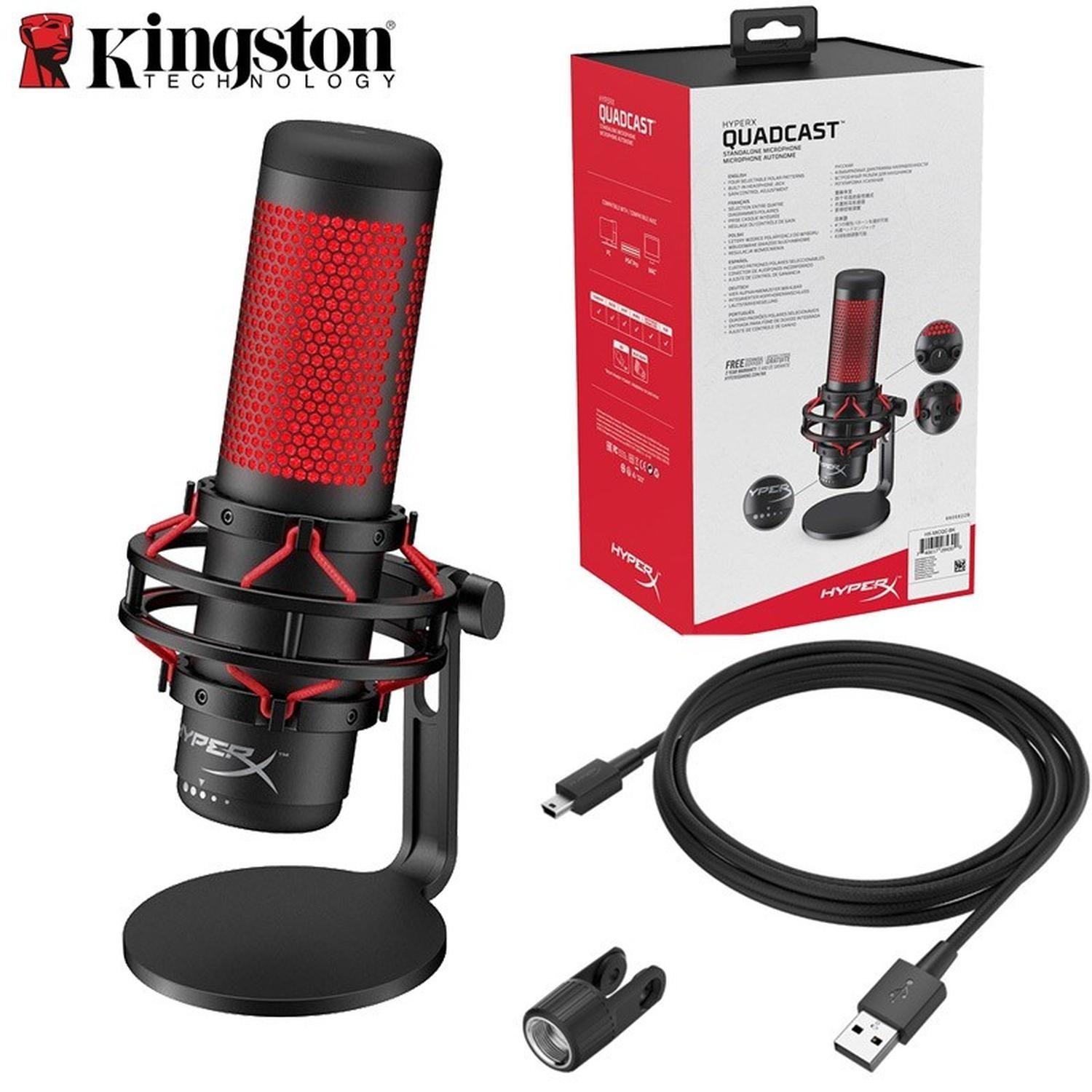 Microfono HyperX QuadCast - Microfono USB, rojo/negro-0