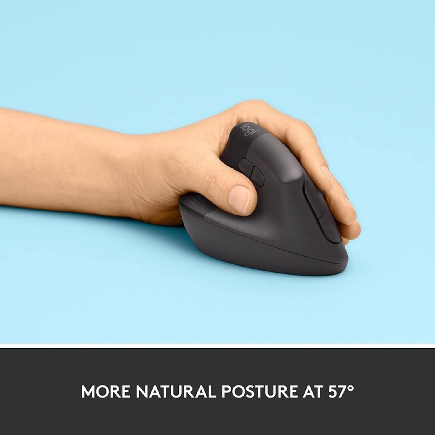 Logitech Lift NEGRO - vertical, inalámbrico (Zurdo)-2