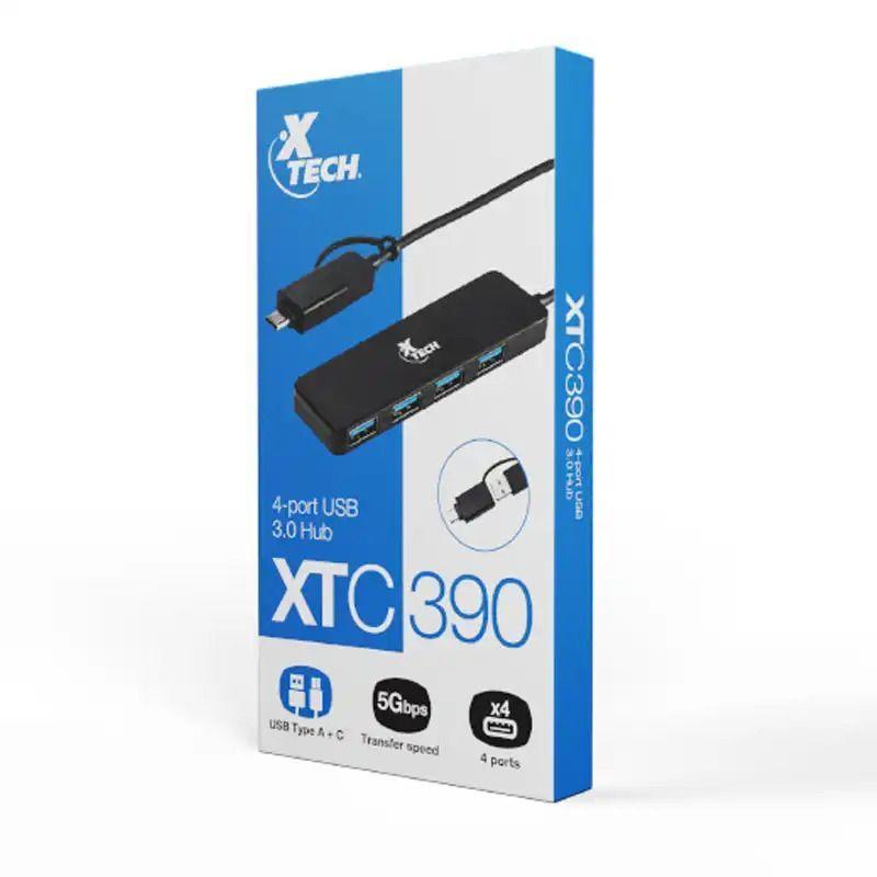 Hub 4 puertos Xtech USB 3 0 XTC 390-0