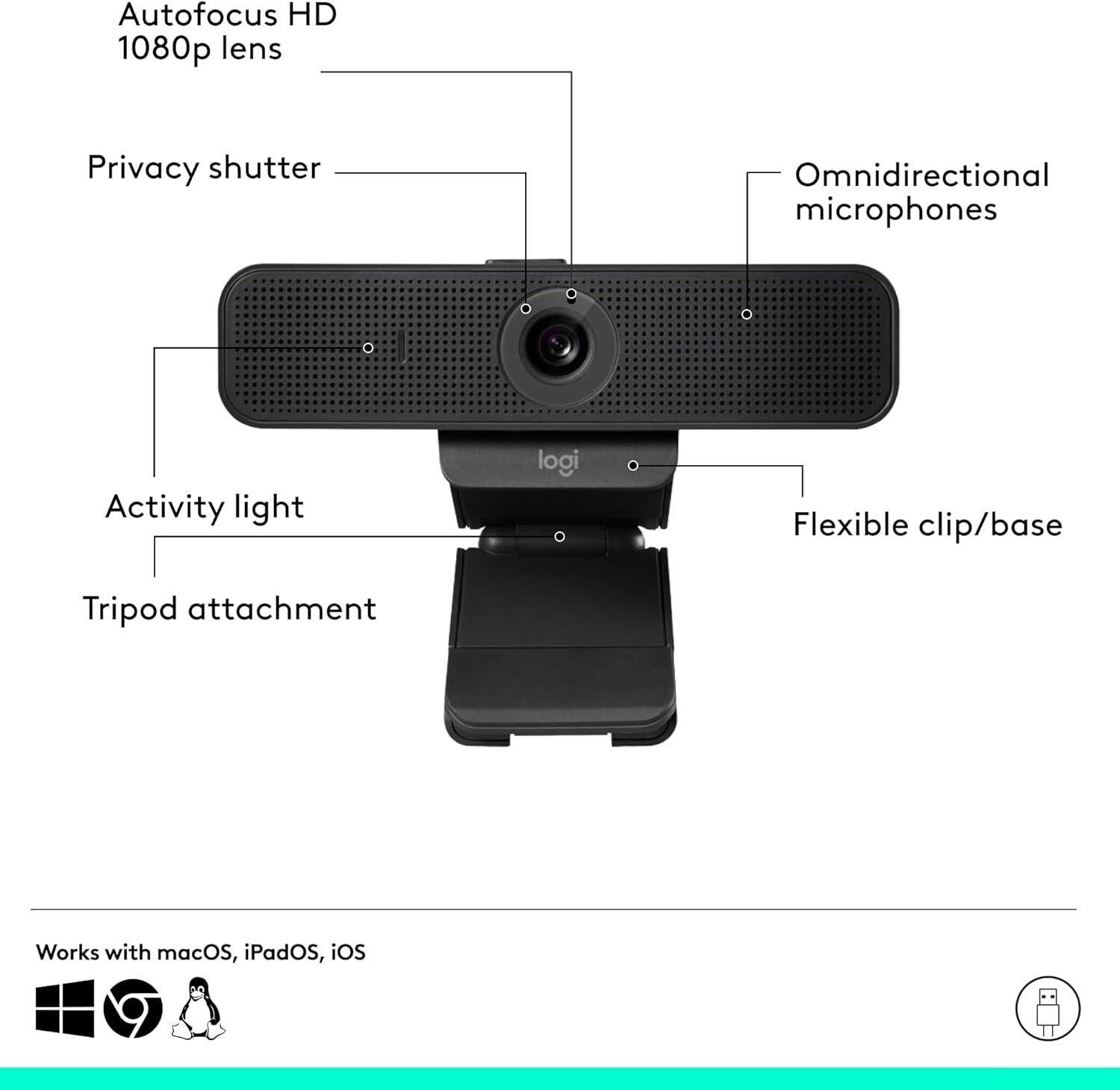 Logitech Webcam C925E FullHD 1080p-3