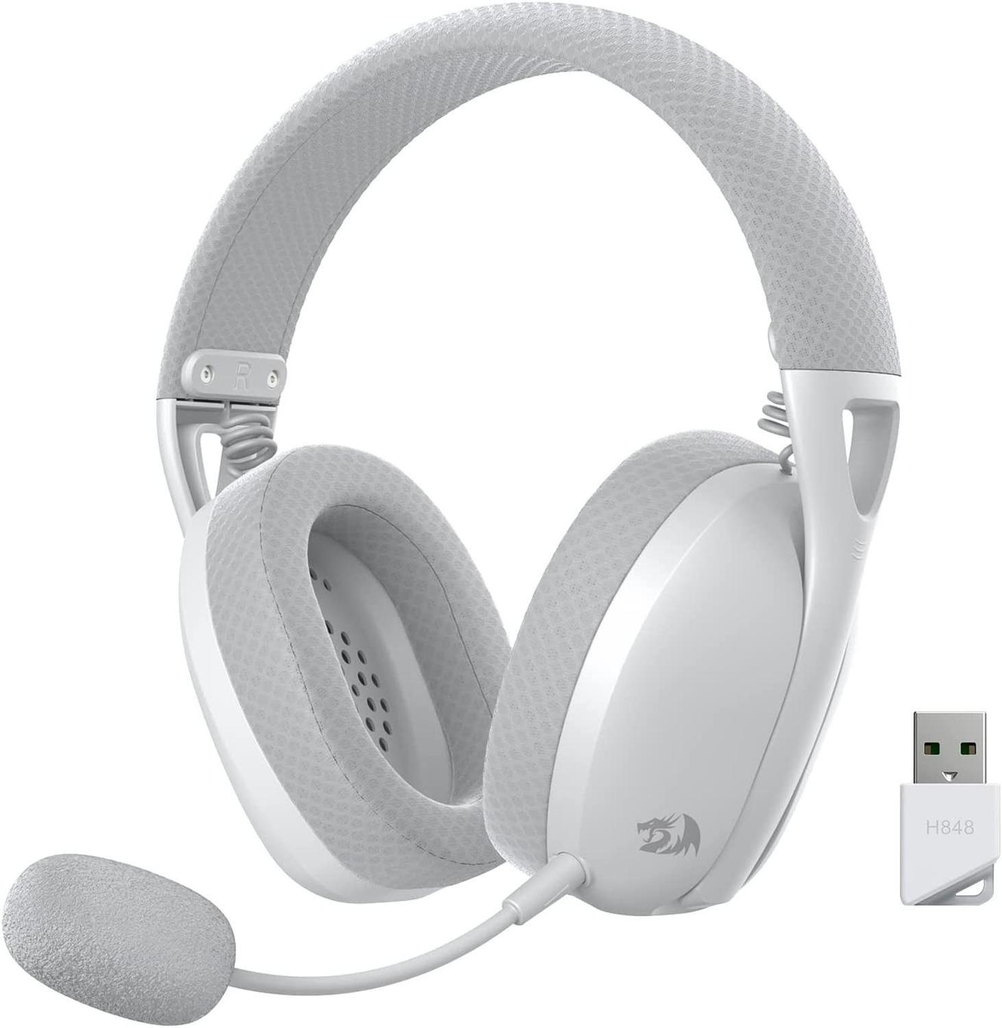Redragon H848 GRIS Bluetooth, microfono desmontable-0