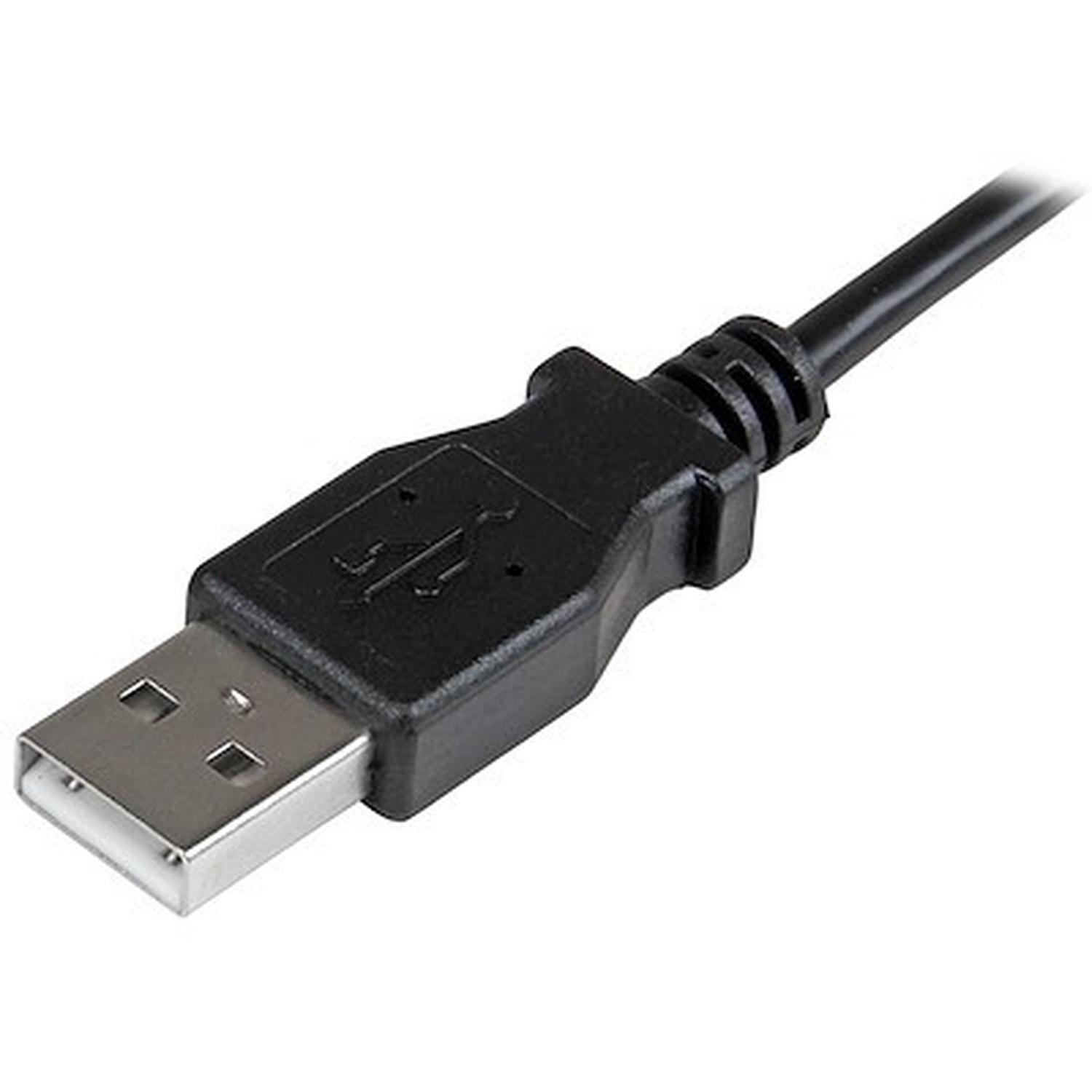 Cable de 0,5m Micro USB Acodado a USB-2