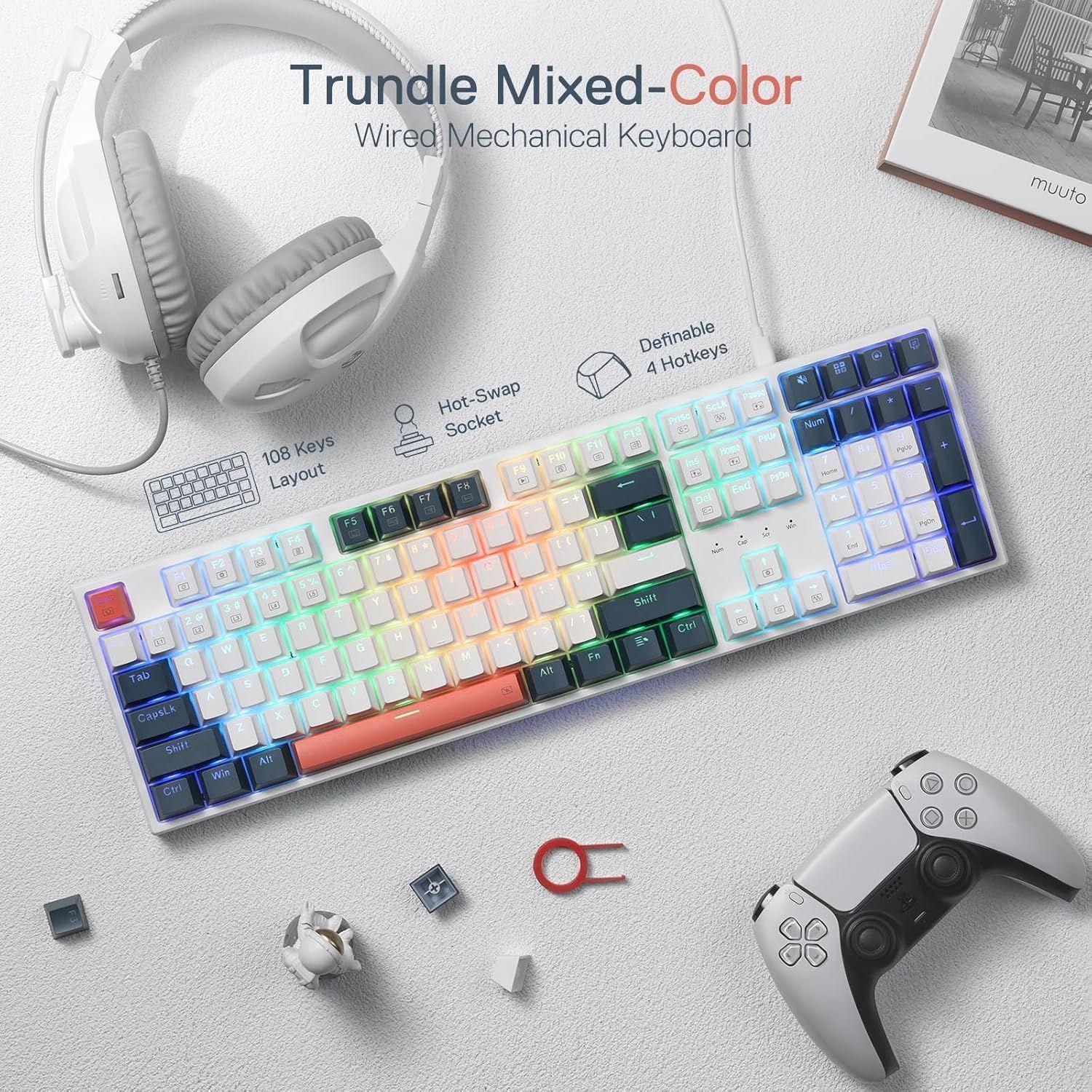 Redragon Teclado para juegos K668 RGB con cable ESPAÑOL-3