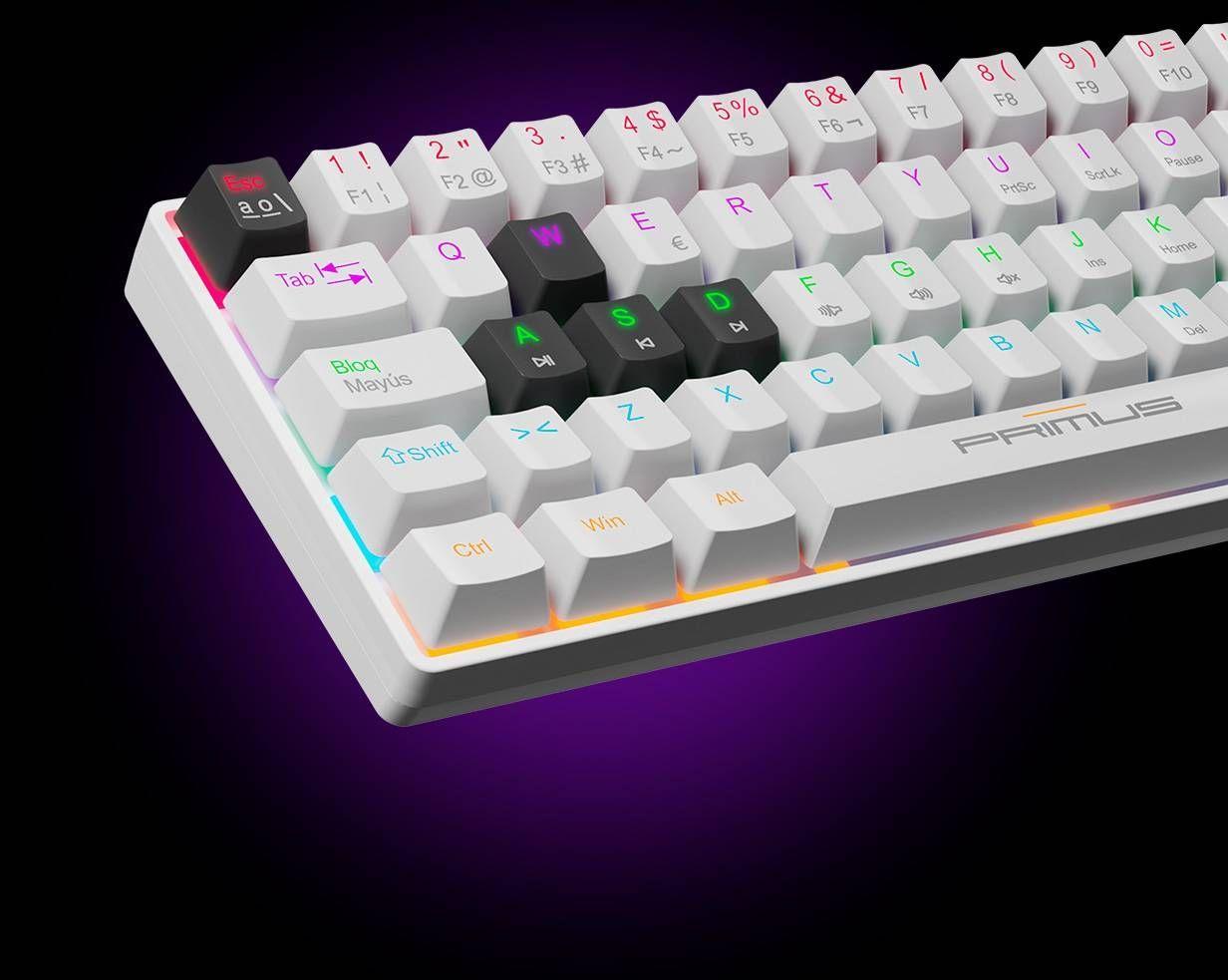 Teclado gamer 60 BALLISTA61T PKS 060W S con cable-2