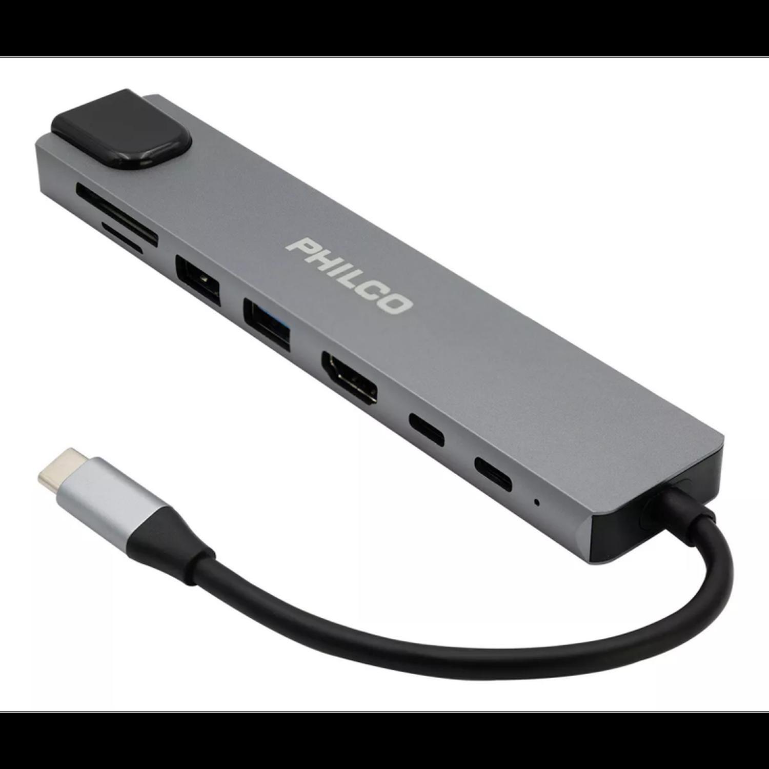 Hub Multifuncion 8 En 1 Usb-c Color Negro-0