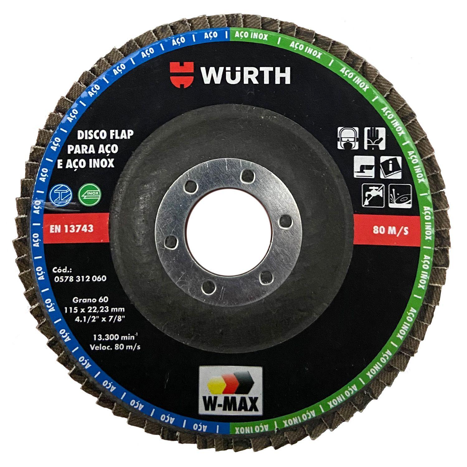 Pack 10 Discos Flap Traslapado Metal 4 1/2 Grano 60-0