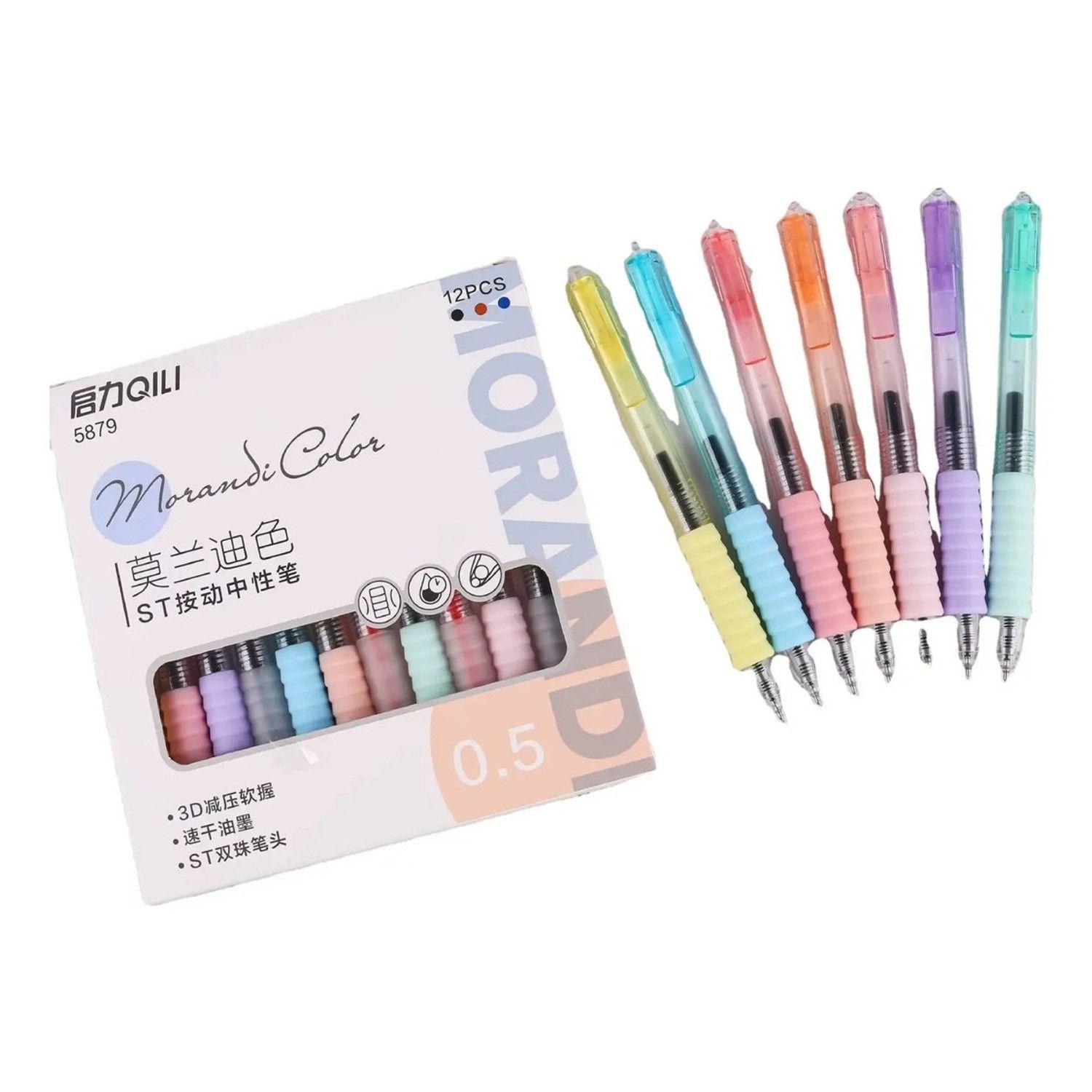 Lápices Gel Qili Morandi Punta 0,5 Mm Tinta Suave-0