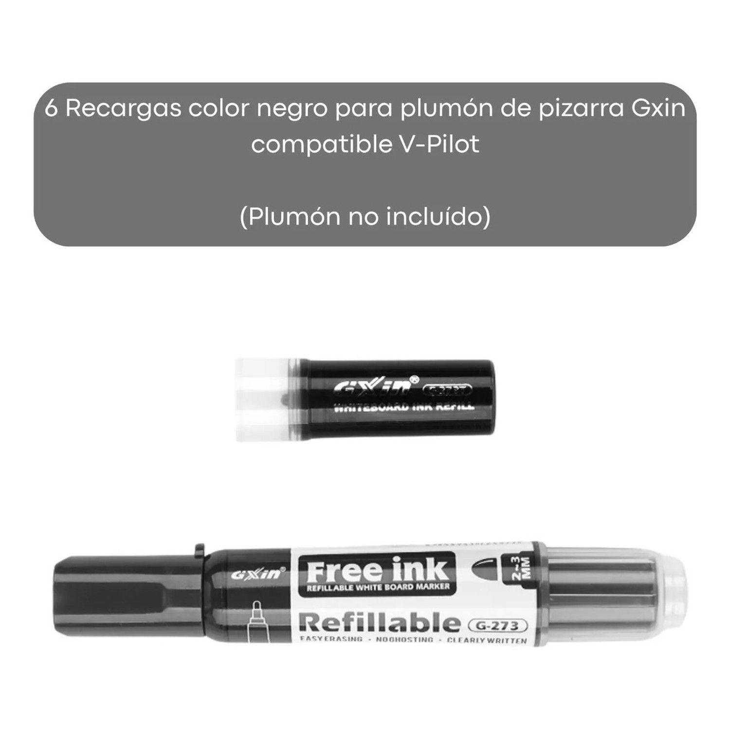 Pack 6 Recargas Tinta Plumon De Pizarra Compatible Pilot V-1