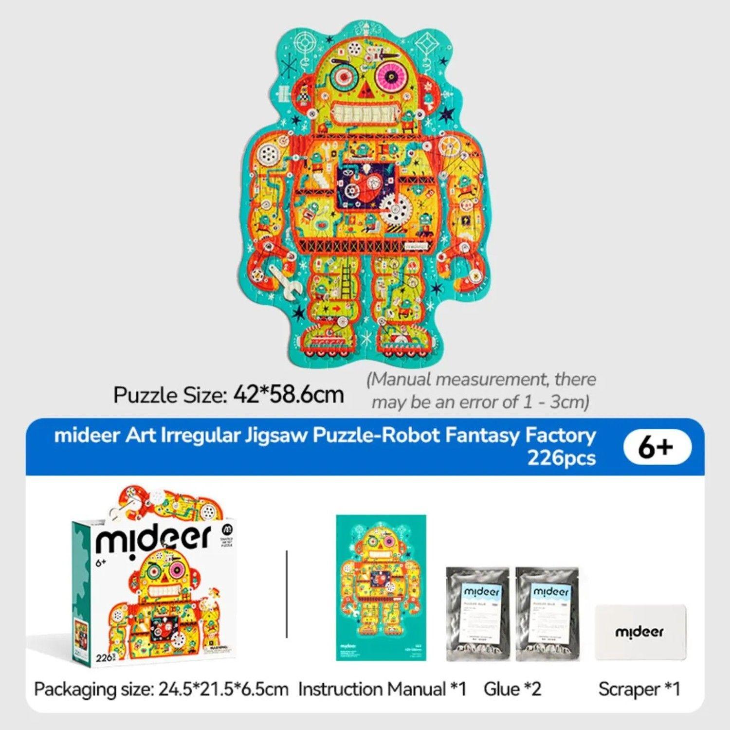 Puzzle Para Niños Robot 226 Piezas + 6 Años - Mideer-4