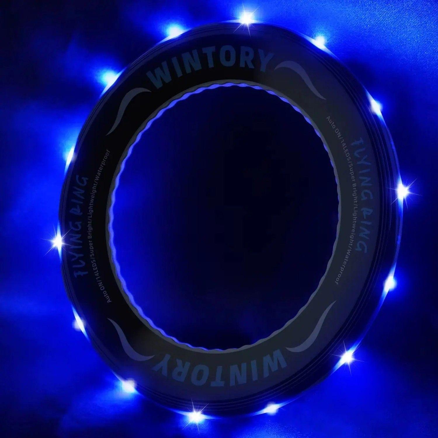 Frisbee Disco Volador Luminoso Led De Goma-0