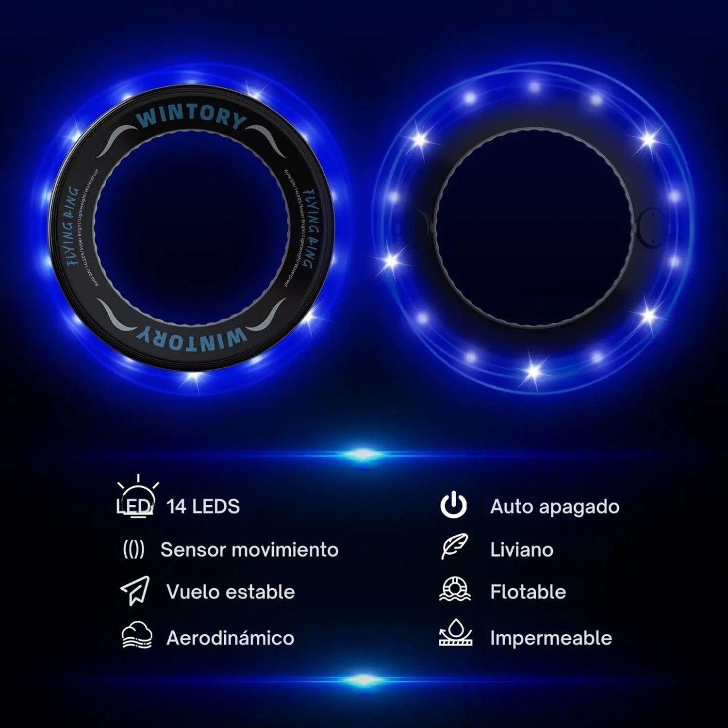 Frisbee Disco Volador Luminoso Led De Goma-3
