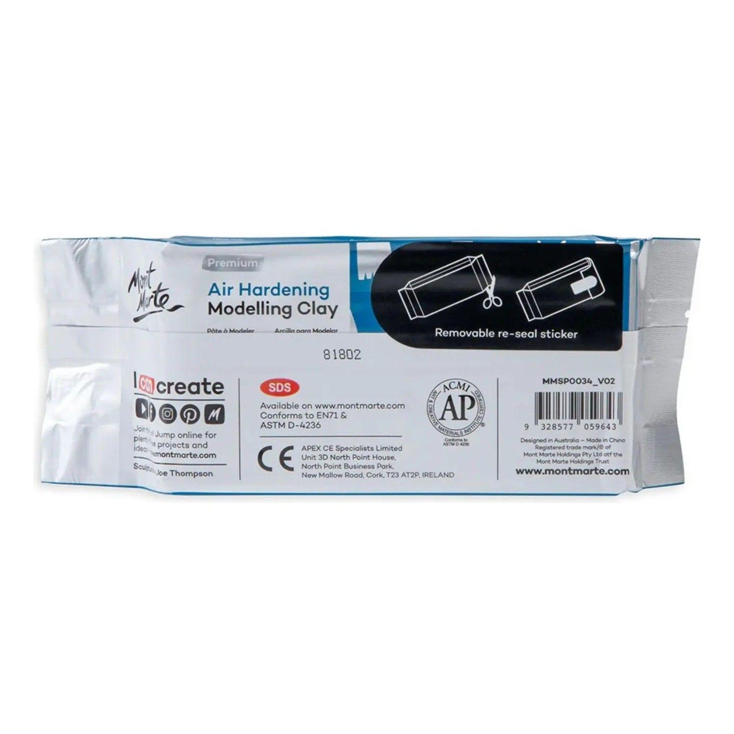Arcilla Modelar Secado Al Aire Gris 500 Gr Mont Marte-4