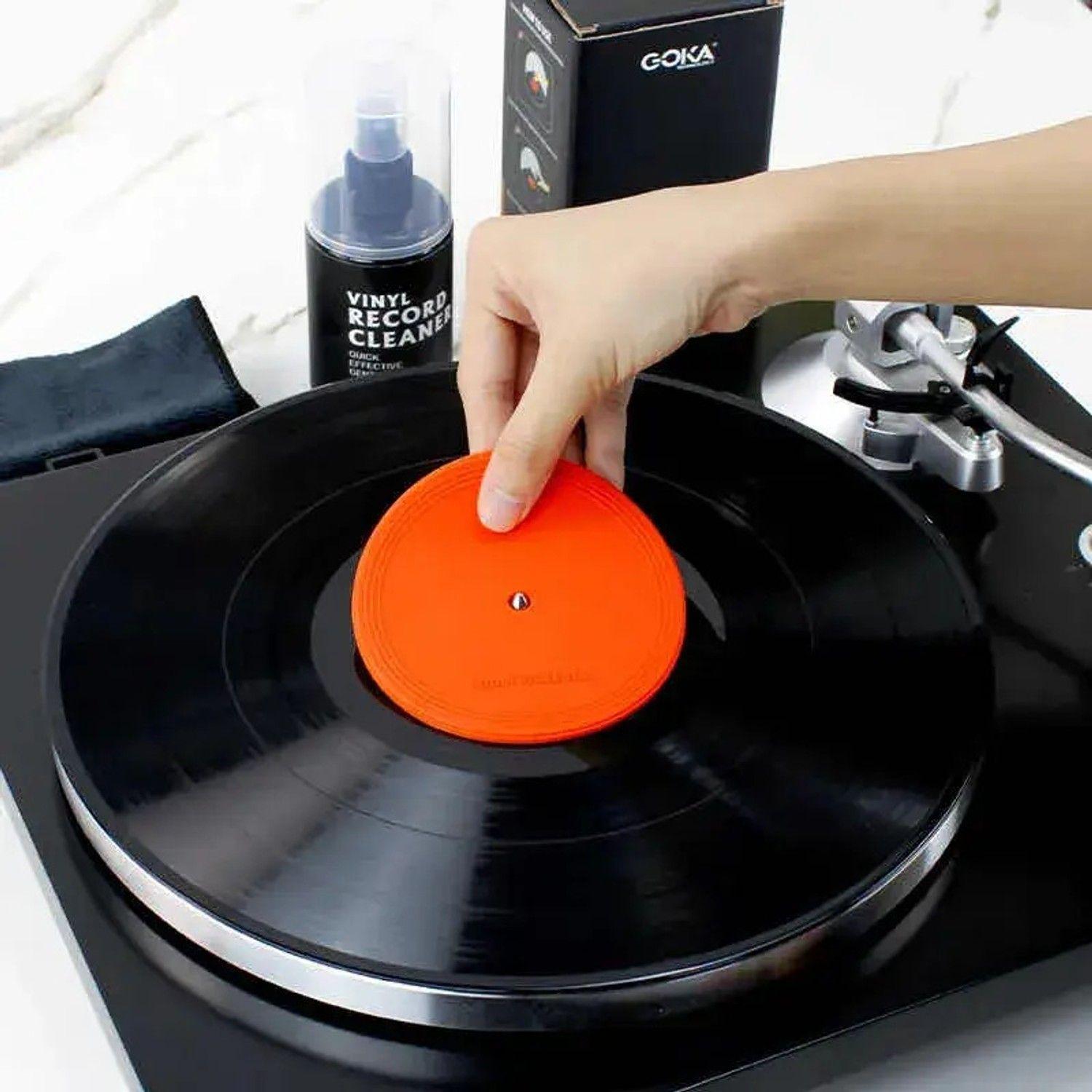 Líquido Limpieza Para Vinilo Con Paño Y Goma Protectora Goka-2