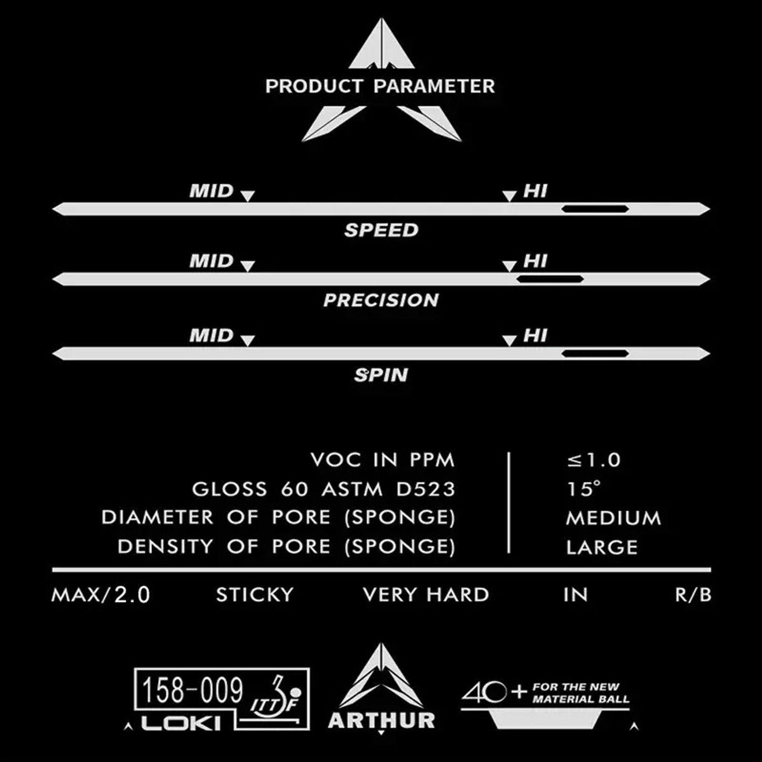 Goma Profesional Tenis De Mesa Ping Pong  Loki Arthur Asia-2