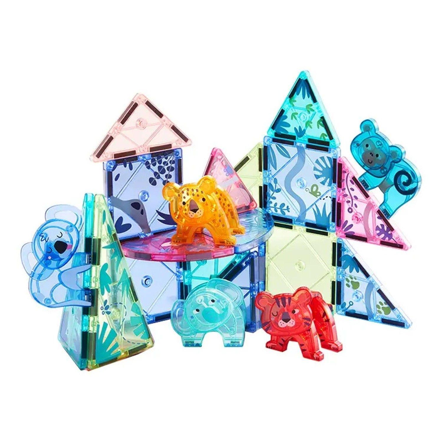 Set De Construcción Bloques Magnéticos De Animales 40 Piezas-1