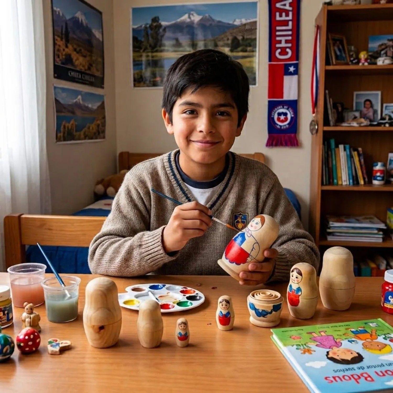 Muñecas Rusas Matryoshka De Madera Para Pintar 5 Piezas 11cm-1
