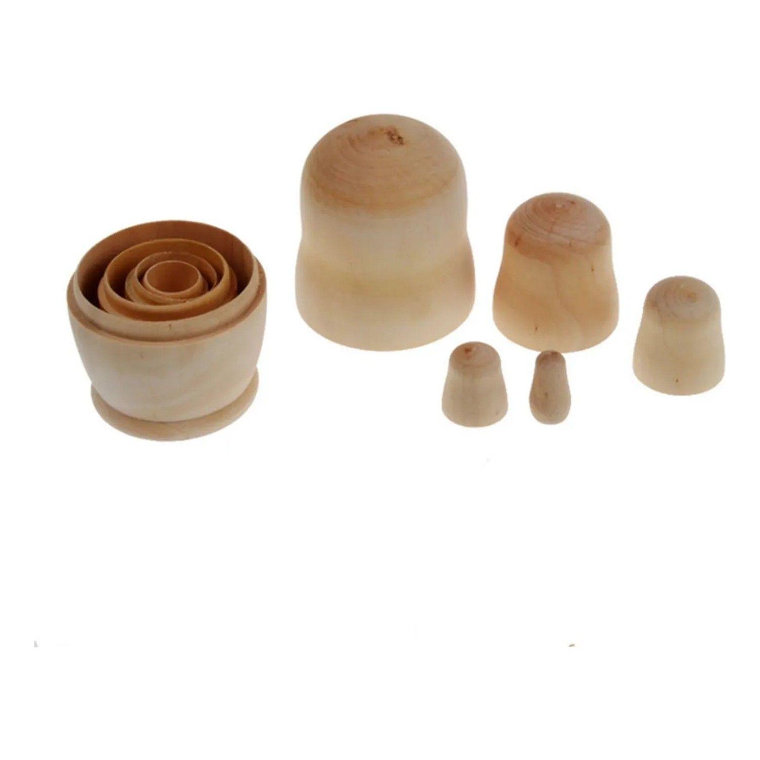 Muñecas Rusas Matryoshka De Madera Para Pintar 5 Piezas 11cm-3