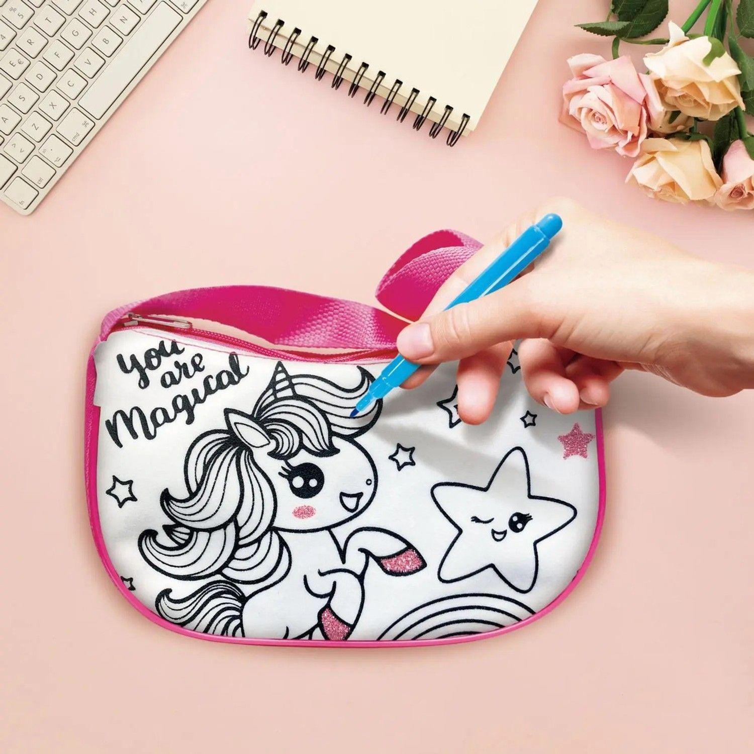 Juguete Artístico Manualidad Pinta Tu Cartera De Unicornios-2