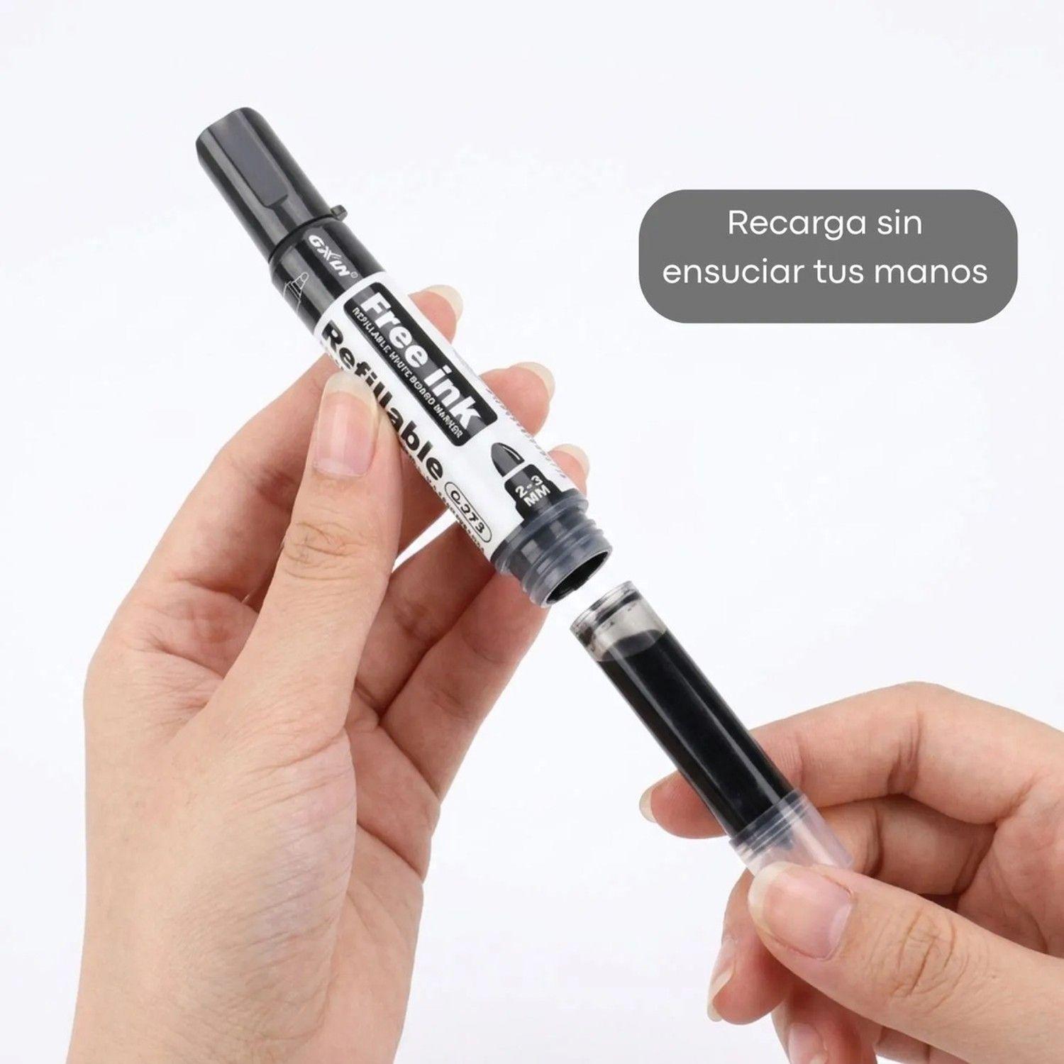 Pack 6 Recargas Tinta Plumon De Pizarra Compatible Pilot V-2