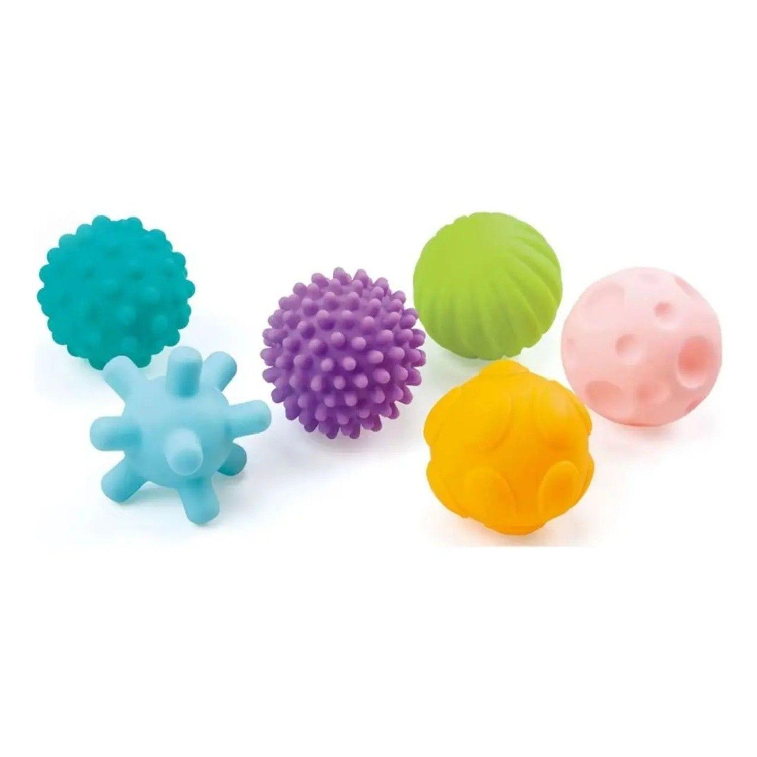 Set 6 Pelotas Sensoriales Didácticas Para Bebé Con Texturas-1