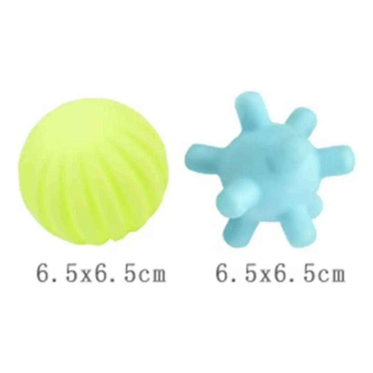 Set 6 Pelotas Sensoriales Didácticas Para Bebé Con Texturas-3