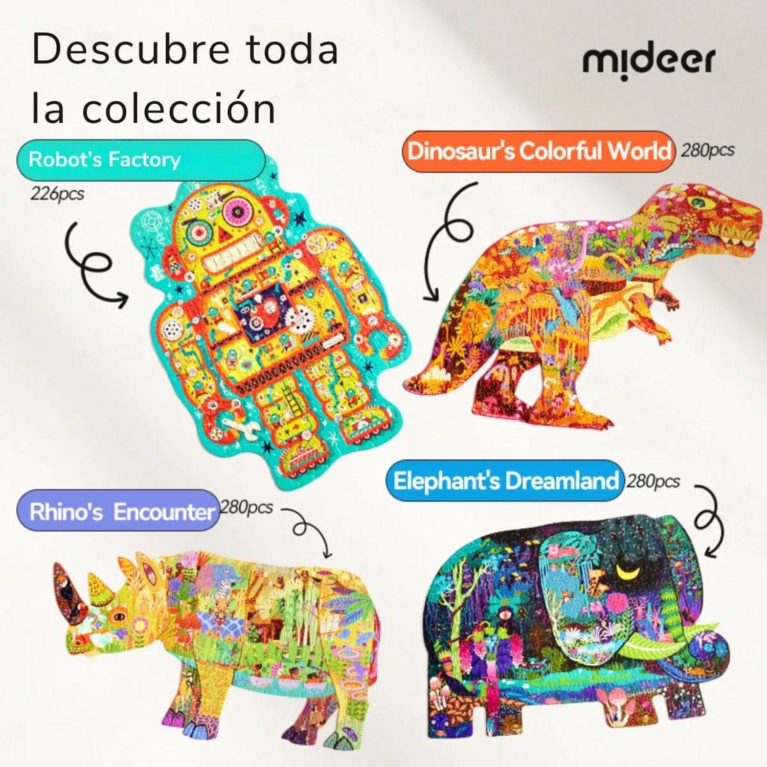 Puzzle Para Niños De Elefante 280 Piezas + 6 Años - Mideer-5