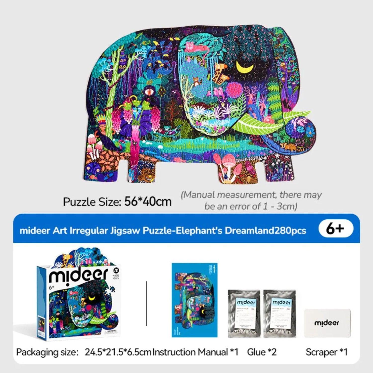 Puzzle Para Niños De Elefante 280 Piezas + 6 Años - Mideer-6
