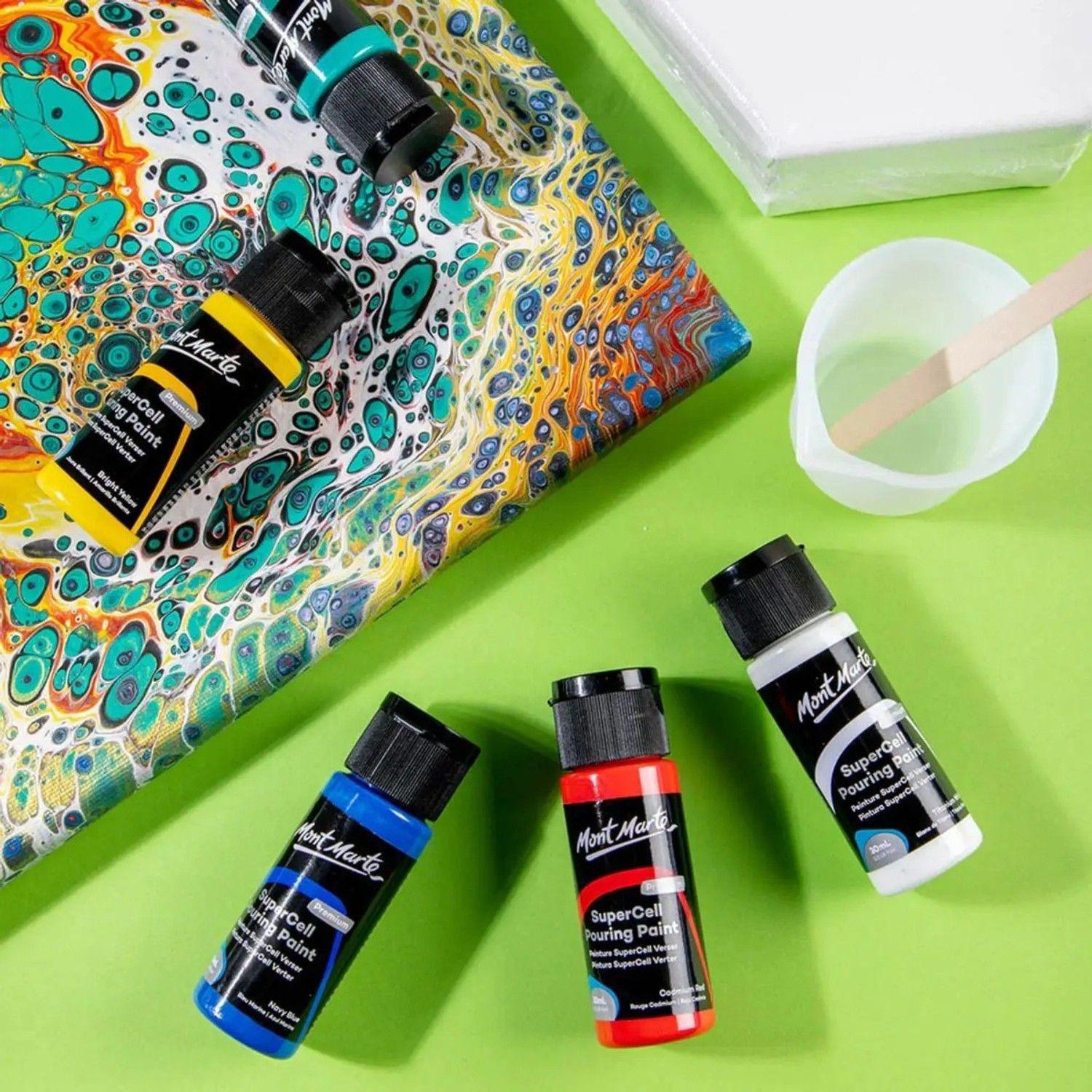 Set Inicial Pintura Acrílica Pouring 23 Pcs Mont Marte-5