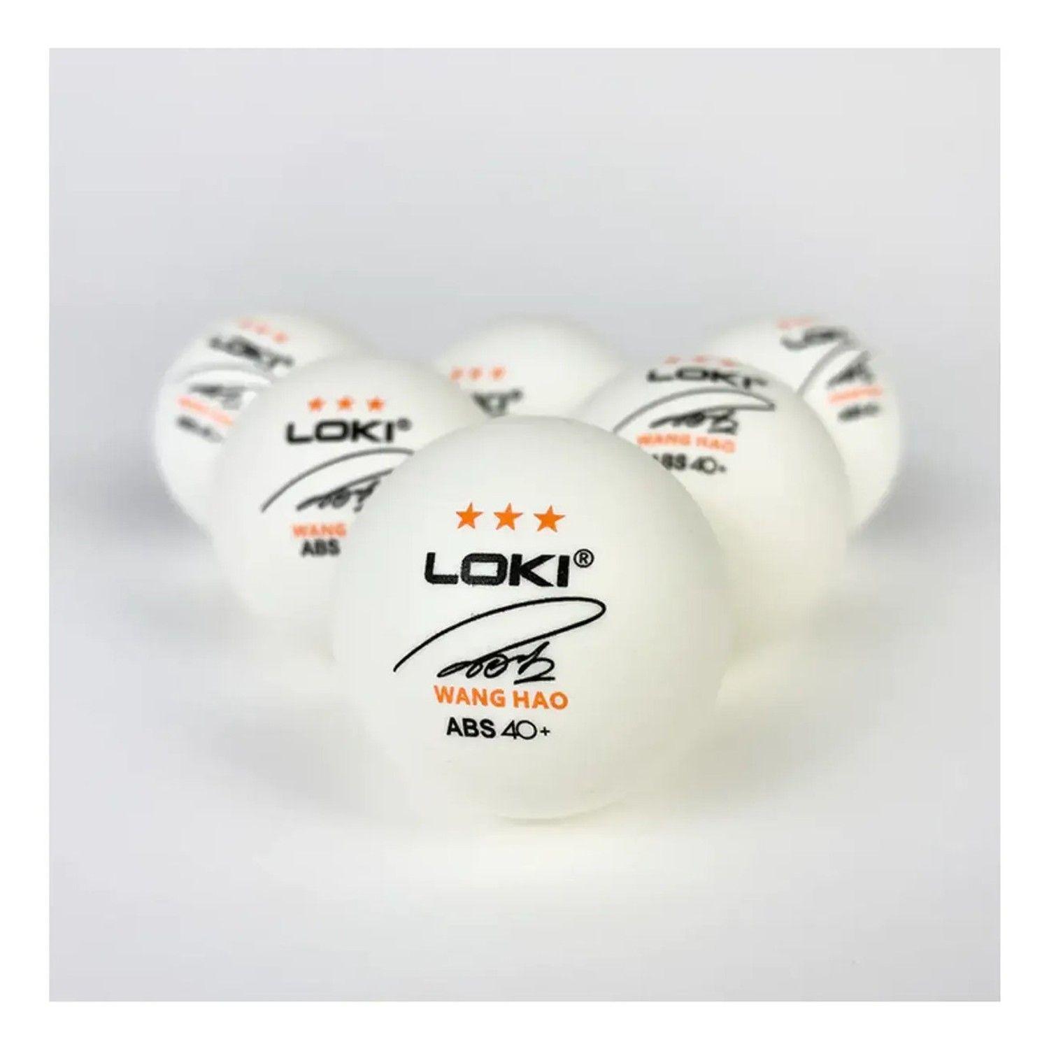 Set 12 Pelotas Ping Pong Pro 3 Estrellas Abs 40+ Loki-4